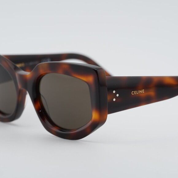 Celine Celine CL40277I 53E Sunglasses Havana Cat Eye Frame, Brown Size ONE SIZE - 8 Thumbnail