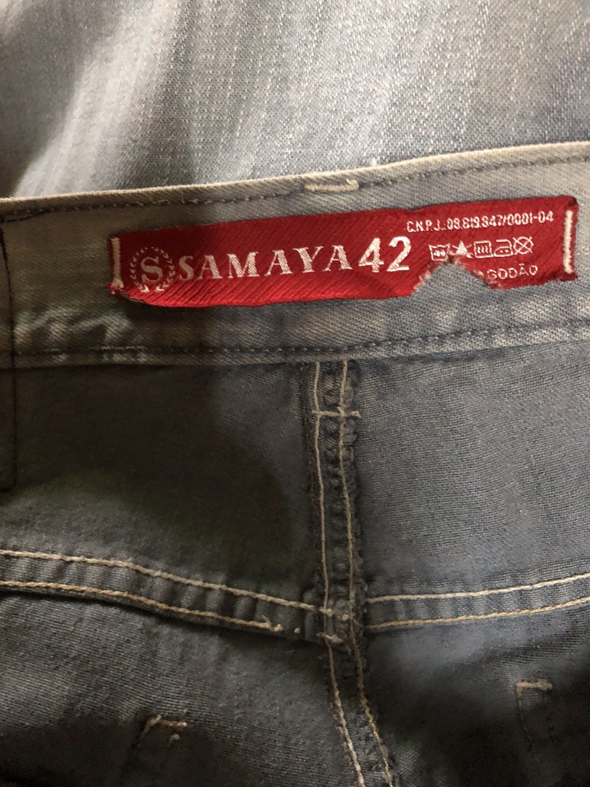 Hysteric Glamour × Japanese Brand Samaya 42 Cargo Punk Rockabilly Denim Pants Size US 34 / EU 50 - 3 Thumbnail