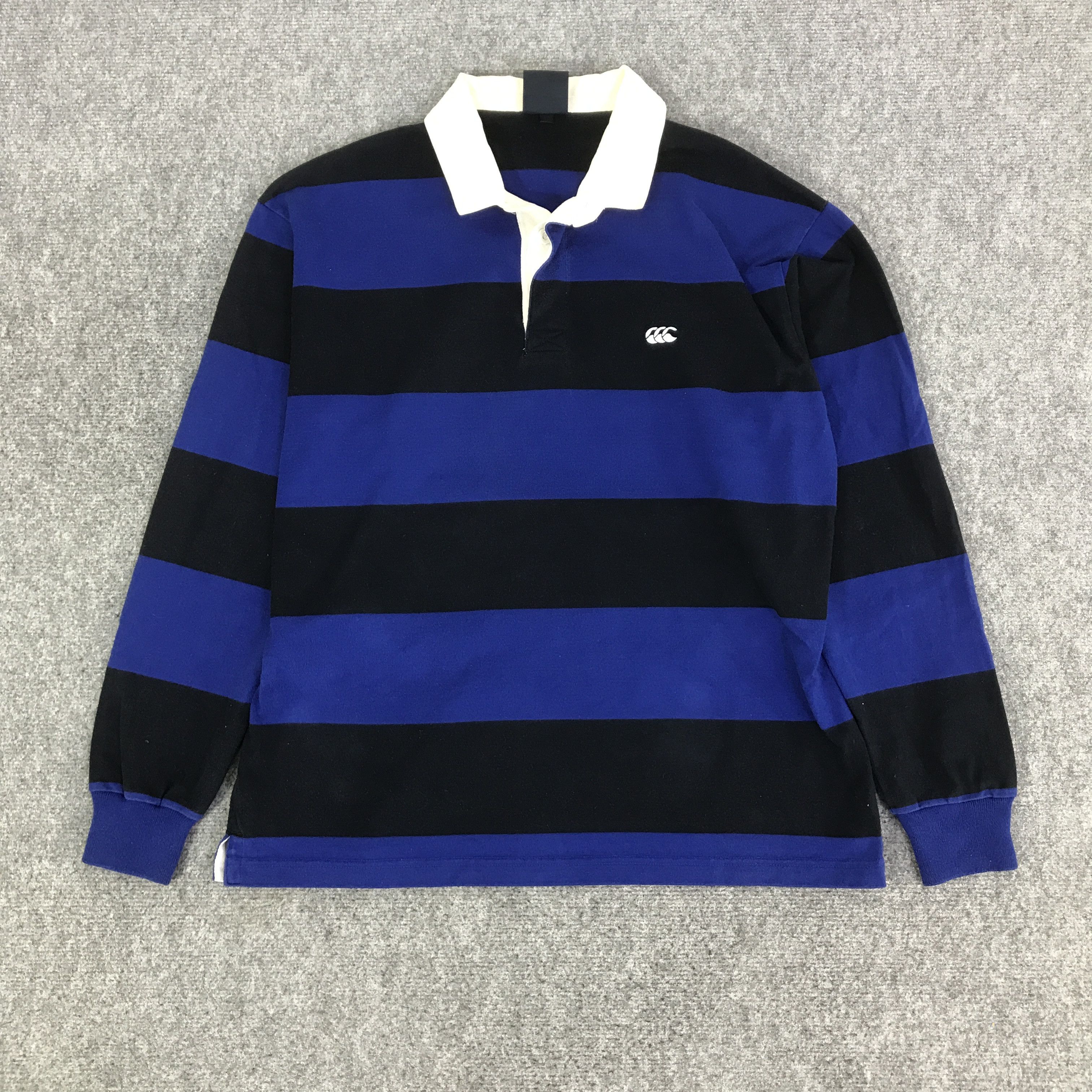 Canterbury of New Zealand CANTERBURY STRIPED LONG SLEEVE POLO SHIRT K93B41 Size US L / EU 52-54 / 3 - 1 Thumbnail