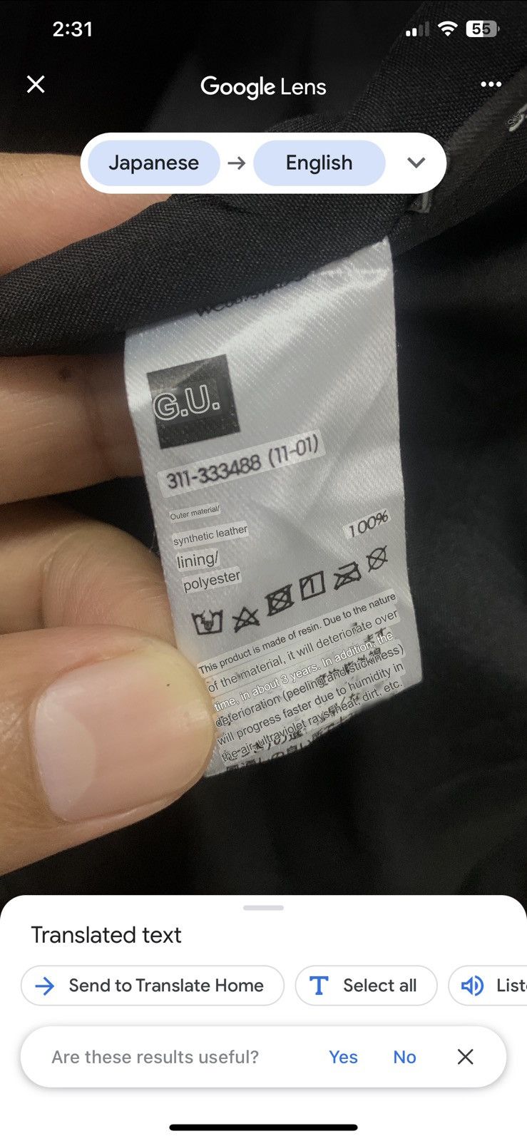 Undercover GU x Undercover Eliminate The Noise Synthetic Leater Size US XS / EU 42 / 0 - 14 Thumbnail