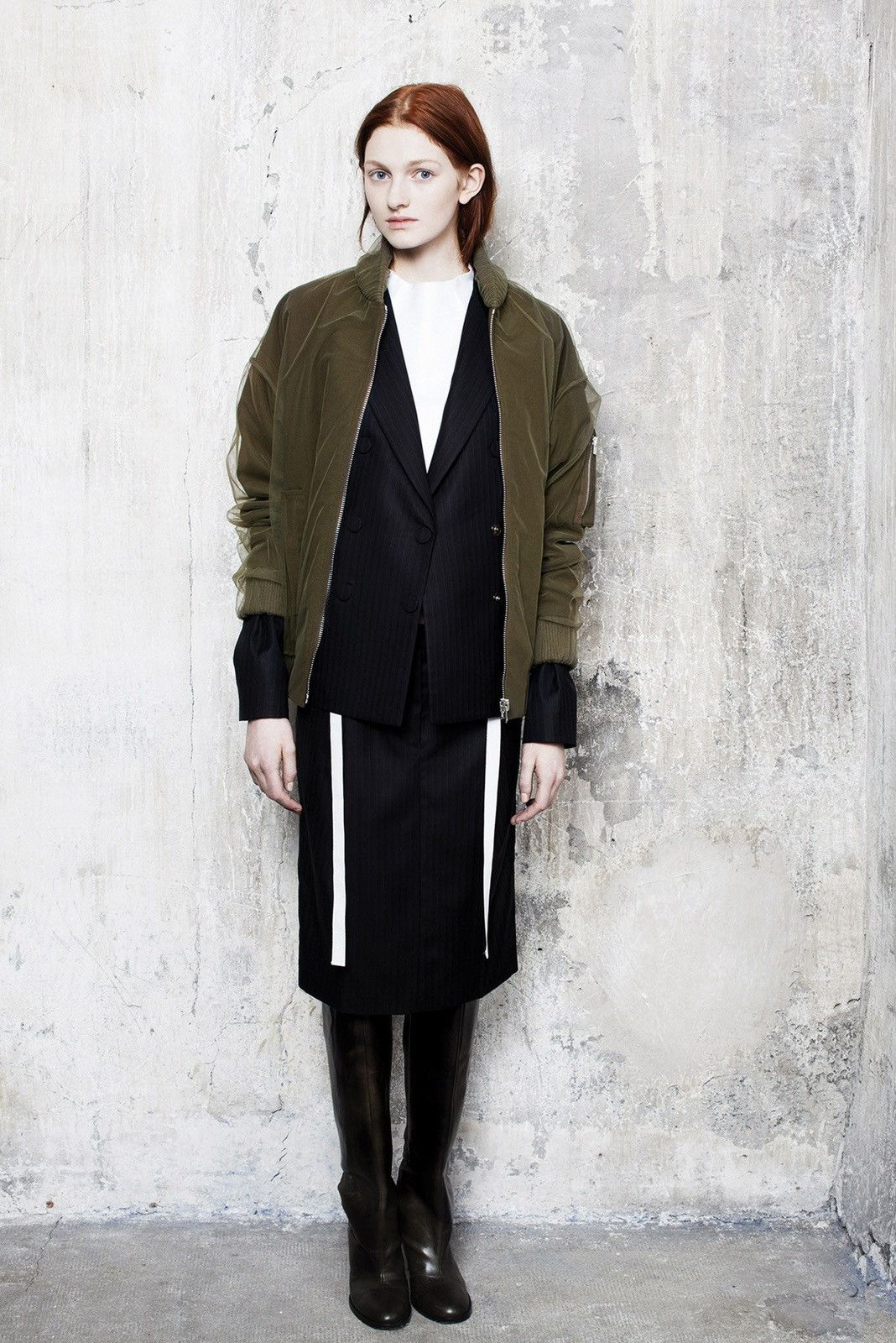 Maison Margiela FW2014 Tull Military Bomber Khaki Size US M / EU 48-50 / 2 - 2 Thumbnail
