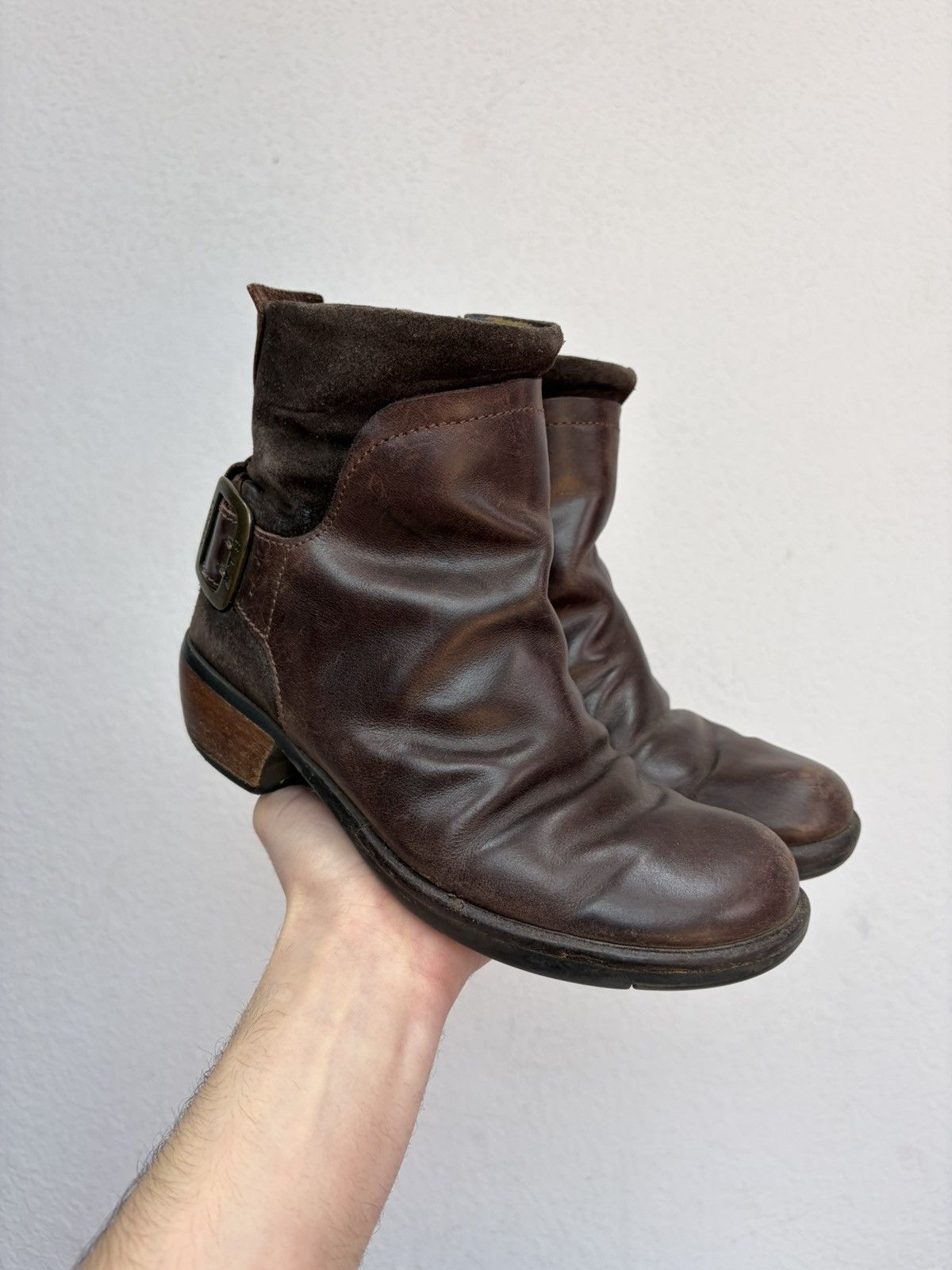 A.S.98 Vintage Like Maison Margiela Belted Leather Biker Boots Size US 8 / IT 38 - 10 Thumbnail