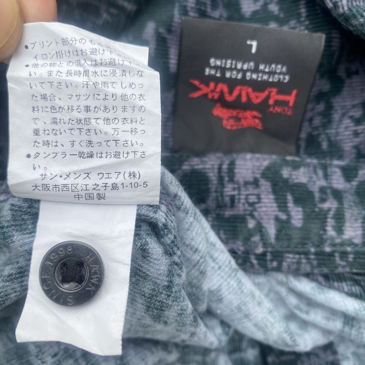 Tony Hawk Vintage TONY HAWK BIRDHOUSE Skulls Corduroy Shirt Size US L / EU 52-54 / 3 - 14 Thumbnail