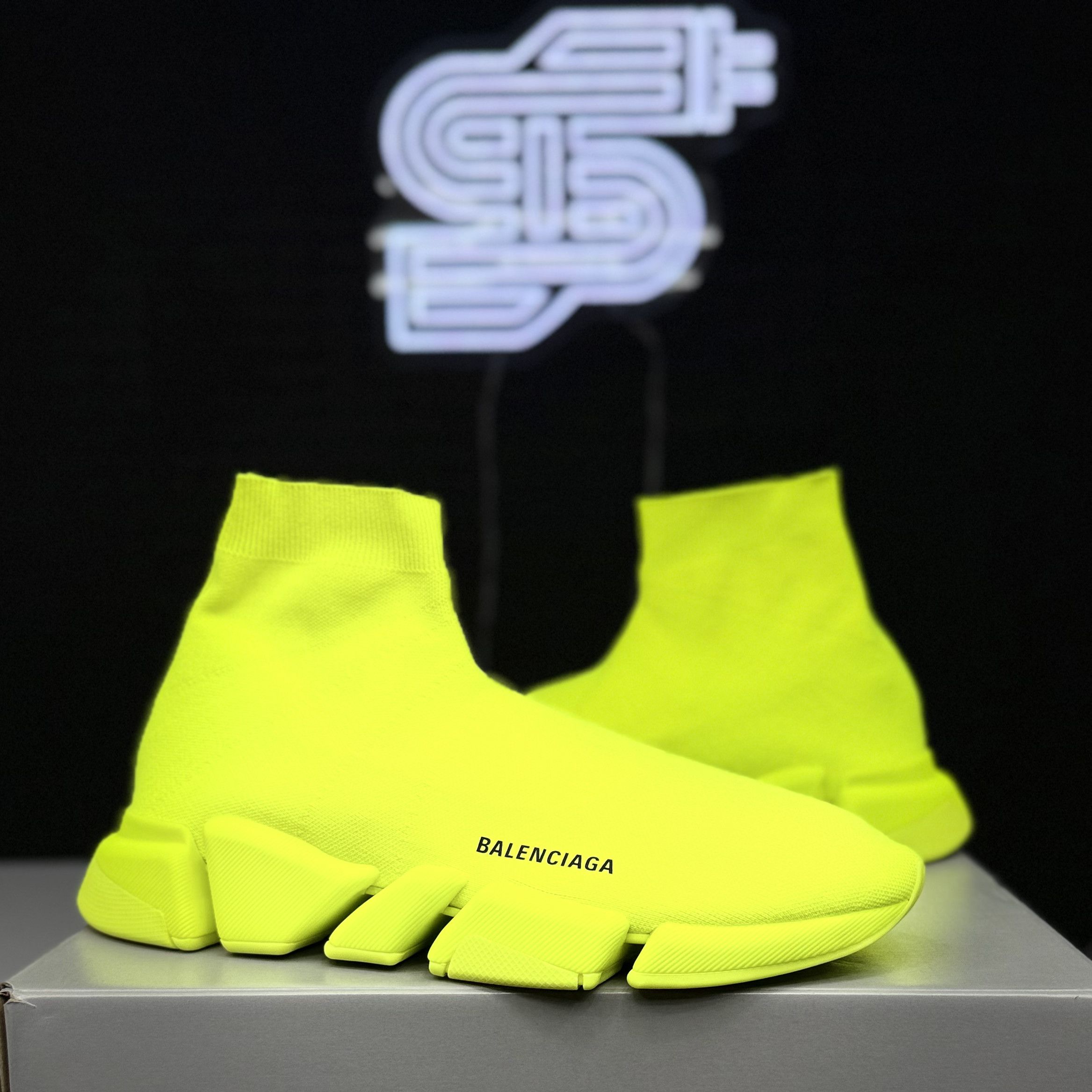 Balenciaga Balenciaga Speed 2.0 Trainer Neon Size US 12 / EU 45 - 4 Thumbnail