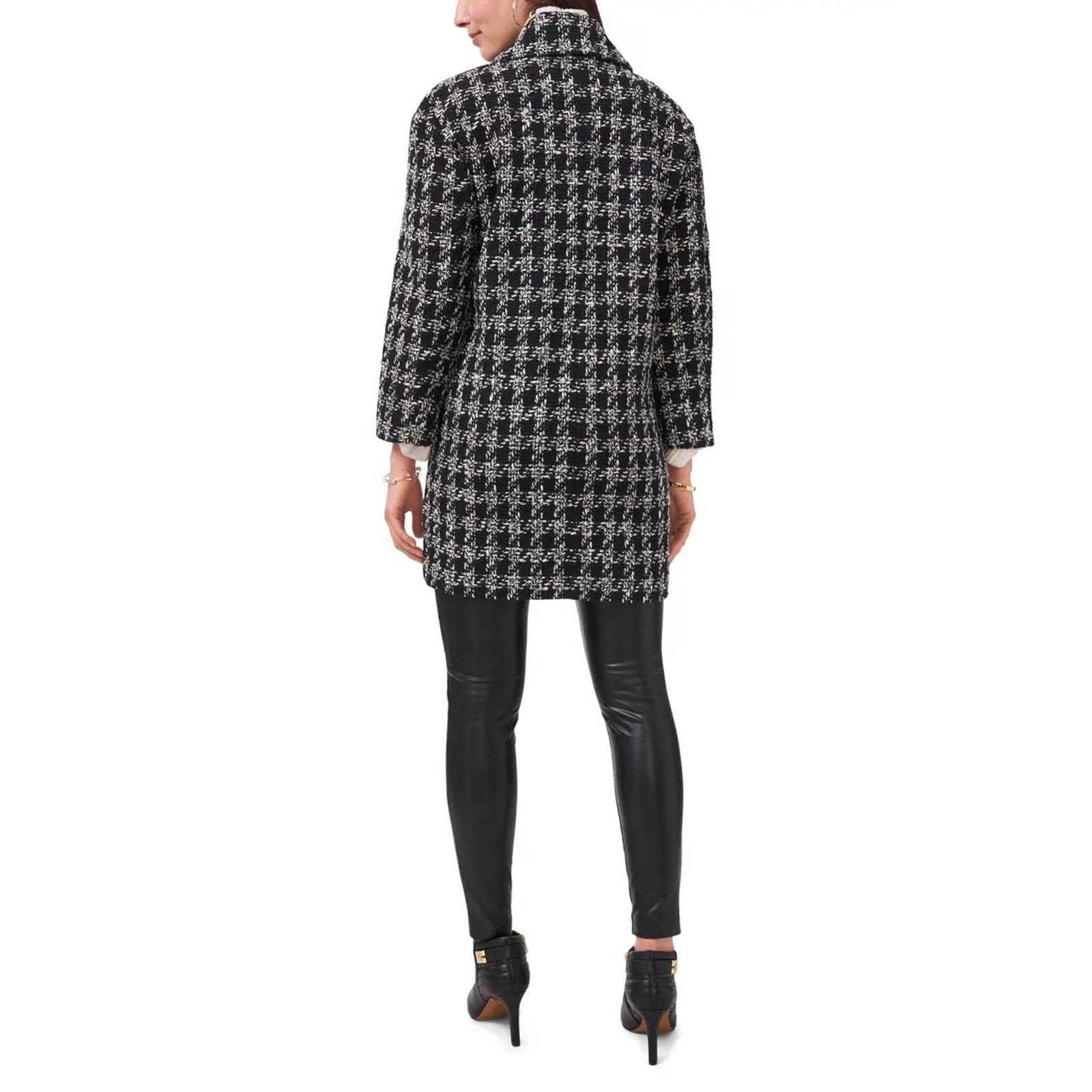 Vince Camuto Vince Camuto Women Black Cotton Classic Tweedy Jacket Size S Size S / US 4 / IT 40 - 2 Thumbnail