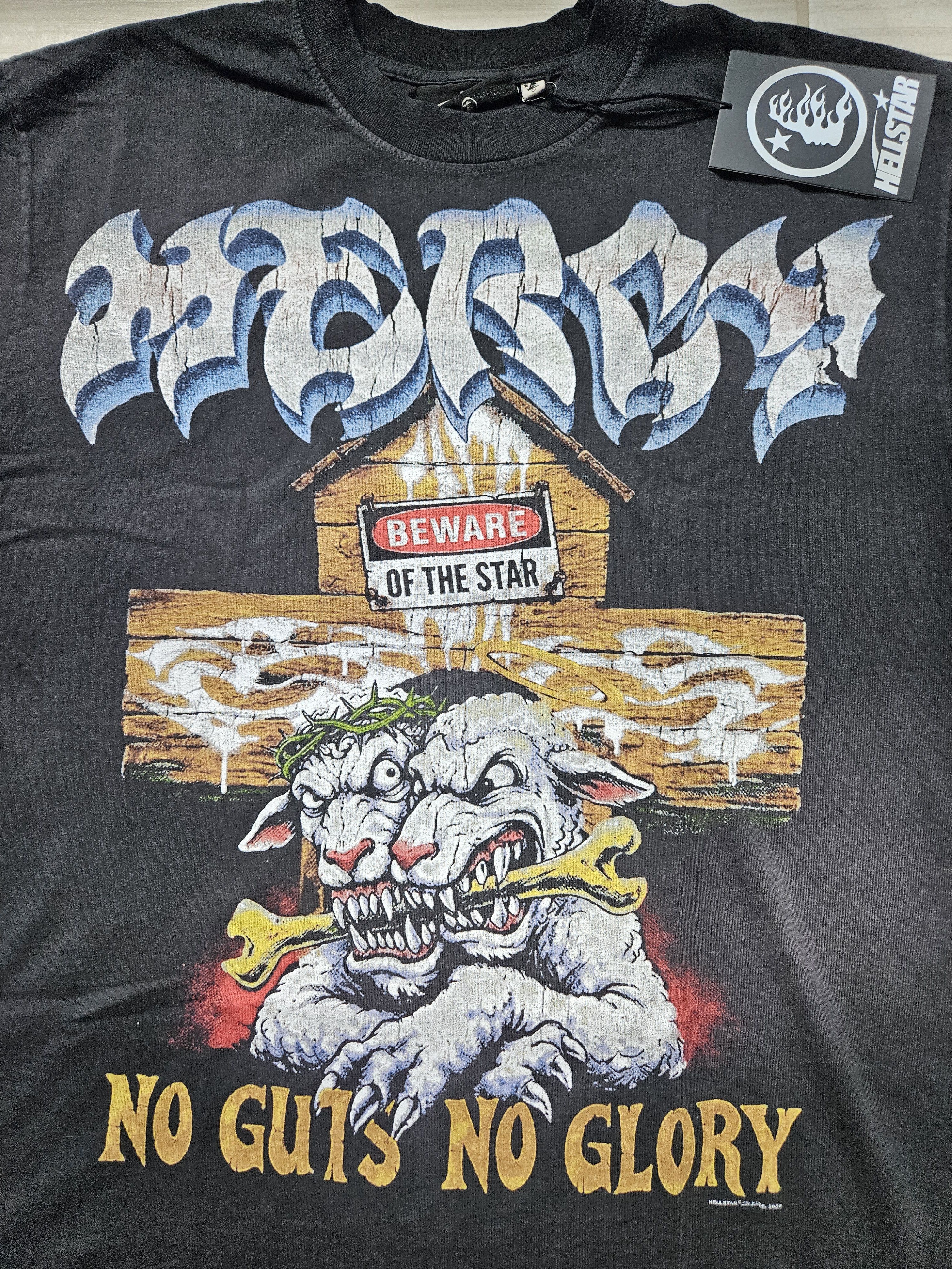 HELLSTAR Mercy Dog Path To Paradise Lambs Black T Shirt Size US L / EU 52-54 / 3 - 3 Thumbnail