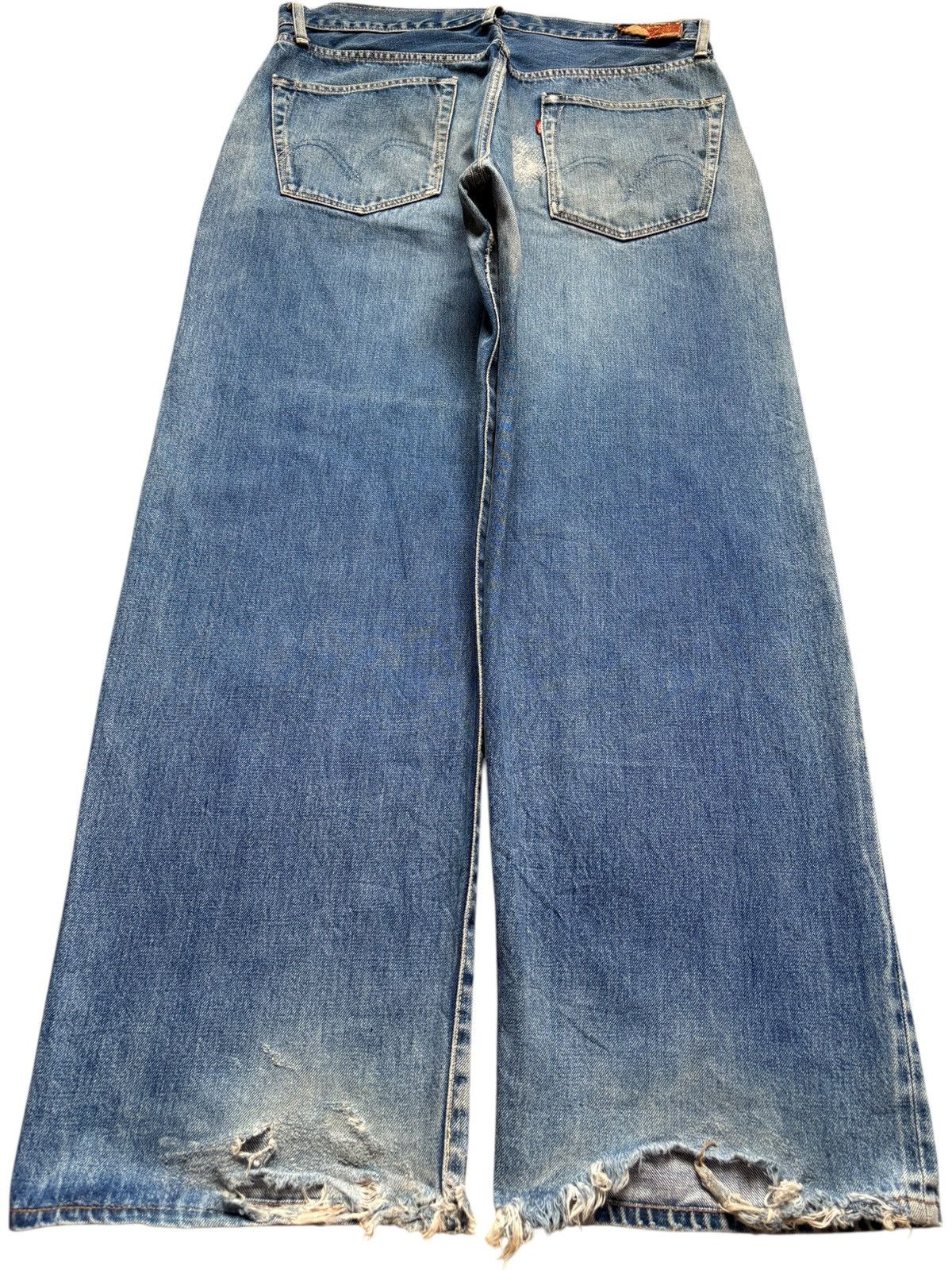 Japanese Brand Vintage Japanese Gowest Selvedge Mud Wash Loose Baggy Jean Size US 34 / EU 50 - 3 Thumbnail