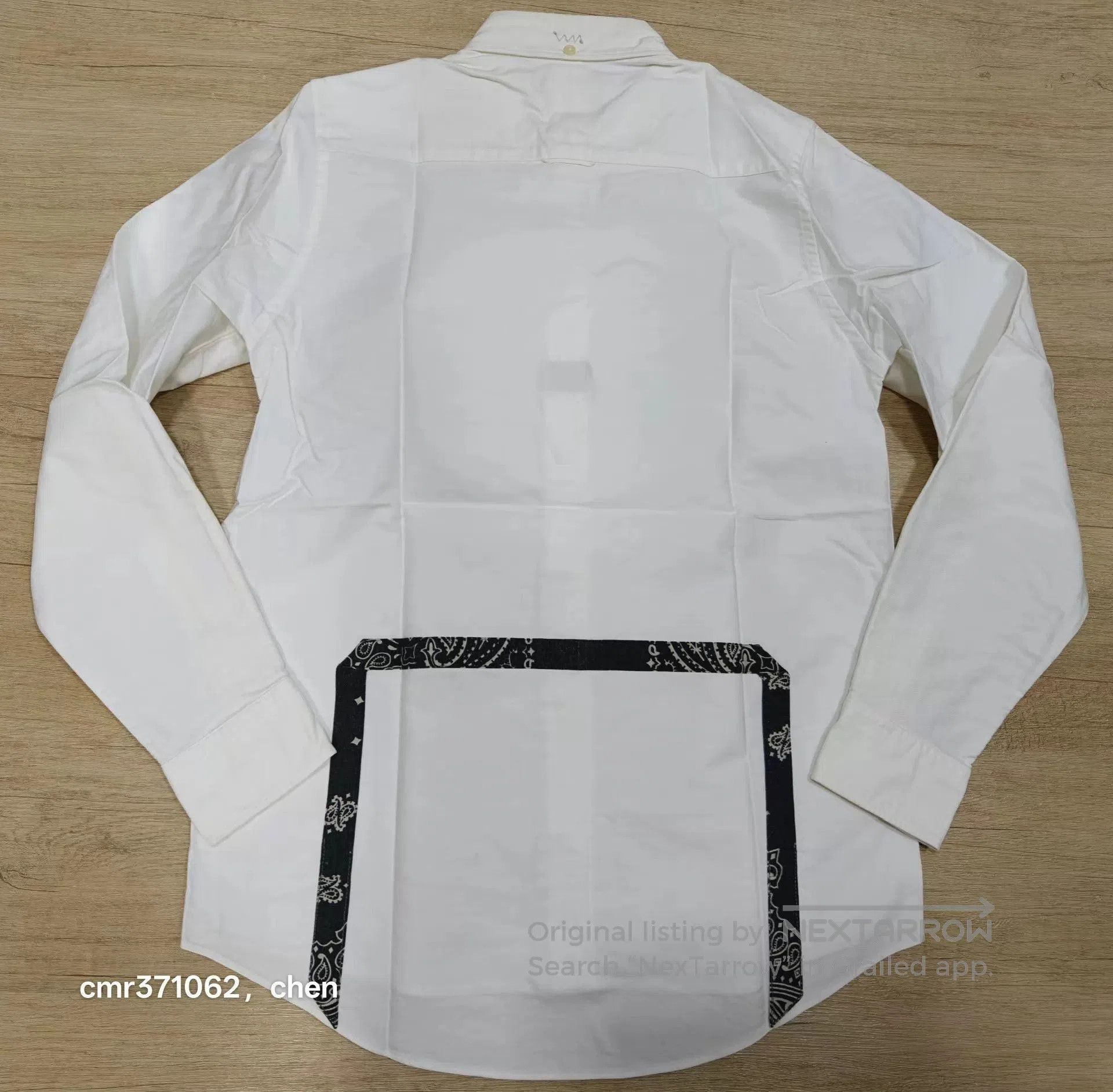 Visvim White Long Sleeve Button-Up Shirt with Bandana Detail. Size US S / EU 44-46 / 1 - 6 Thumbnail