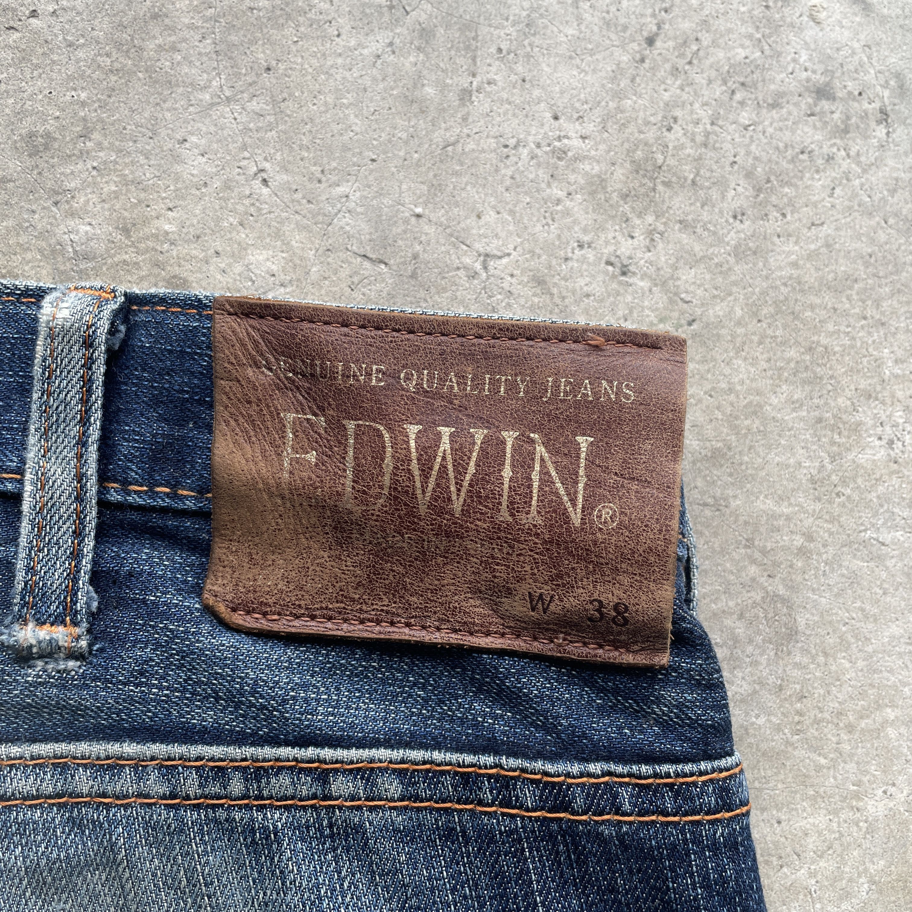 Edwin × Japanese Brand VINTAGE EDWIN JEANS FADED DENIM DISTRESSED PANTS W39x26.5 Size US 39 - 10 Thumbnail
