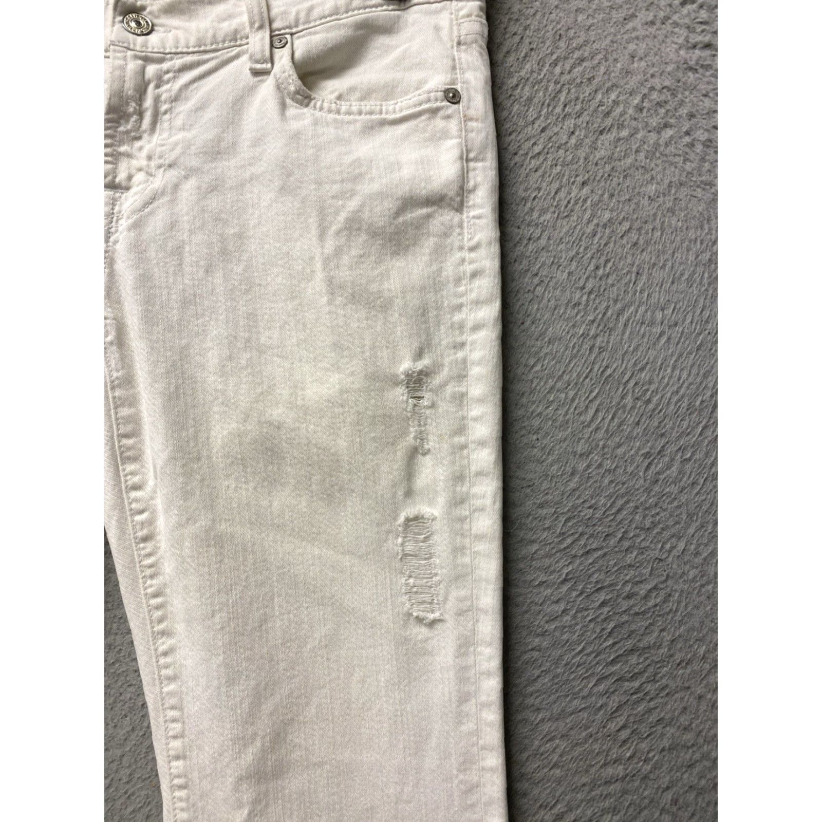 7 For All Mankind 7 For All Mankind Jeans Women 32x30 White Straight Bootcut Stretch /0302 Size 24" / US 00 / IT 34 - 2 Thumbnail