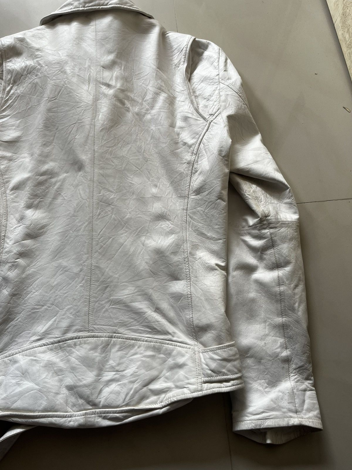 Japanese Brand Custom Culture white leather jacket Size US M / EU 48-50 / 2 - 9 Thumbnail