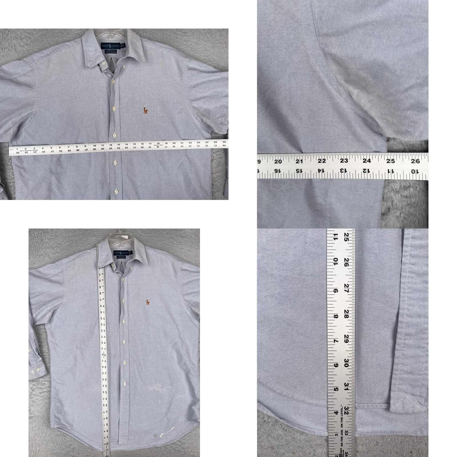 Polo Ralph Lauren Polo Ralph Lauren Shirt Adult XL Blue Long Sleeve Cotton VTG Size US XL / EU 56 / 4 - 8 Thumbnail