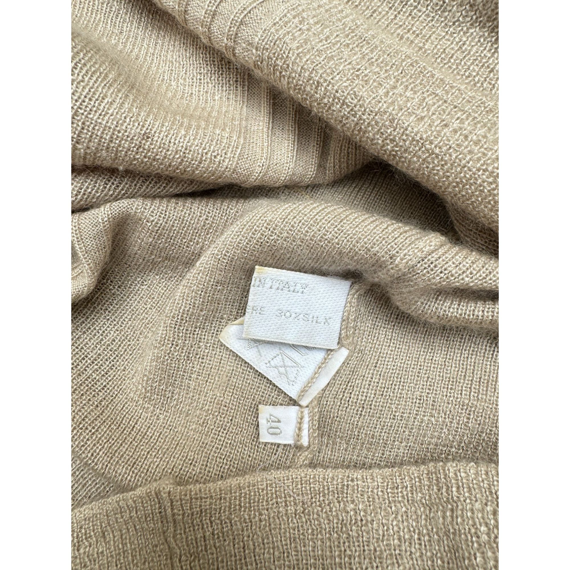 Prada Beige Cashmere Silk Short sleeves sweater Size XS / US 0-2 / IT 36-38 - 5 Thumbnail