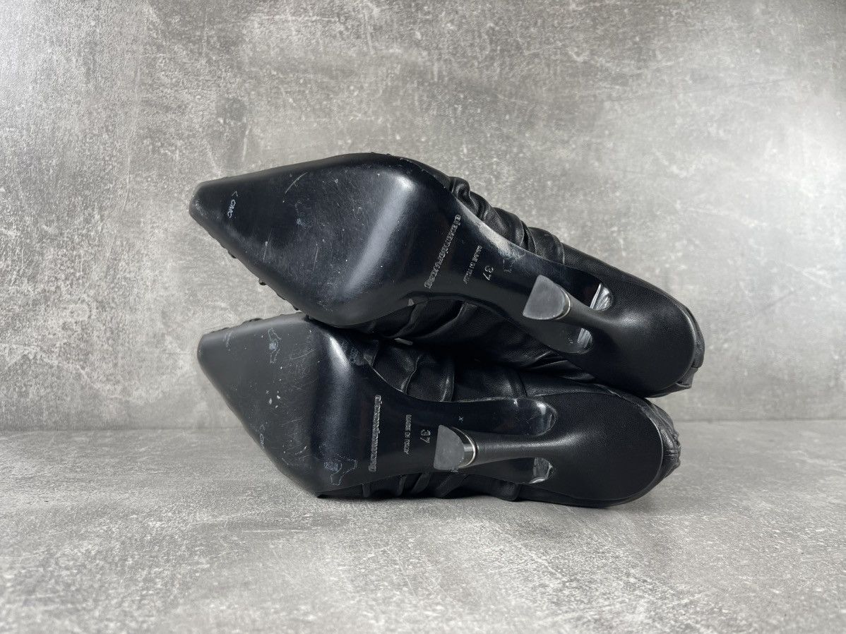 Alexander Wang Alexander Wang Ruched Leather High Heel Ankle Boots Black Size US 7 / IT 37 - 9 Thumbnail