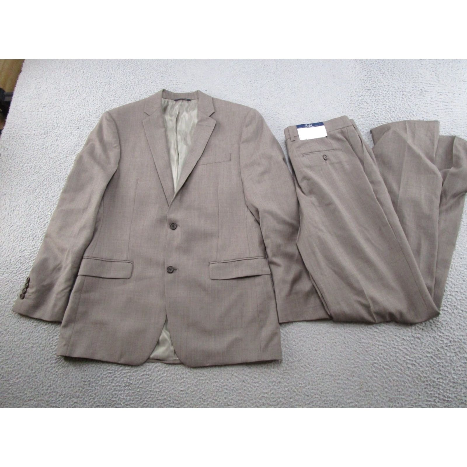 Ralph Lauren Ralph Lauren Suit 42 L Gray Wool 2 Button Designer LRL Jacket Pants Set Career Shirt Size 42R - 2 Thumbnail