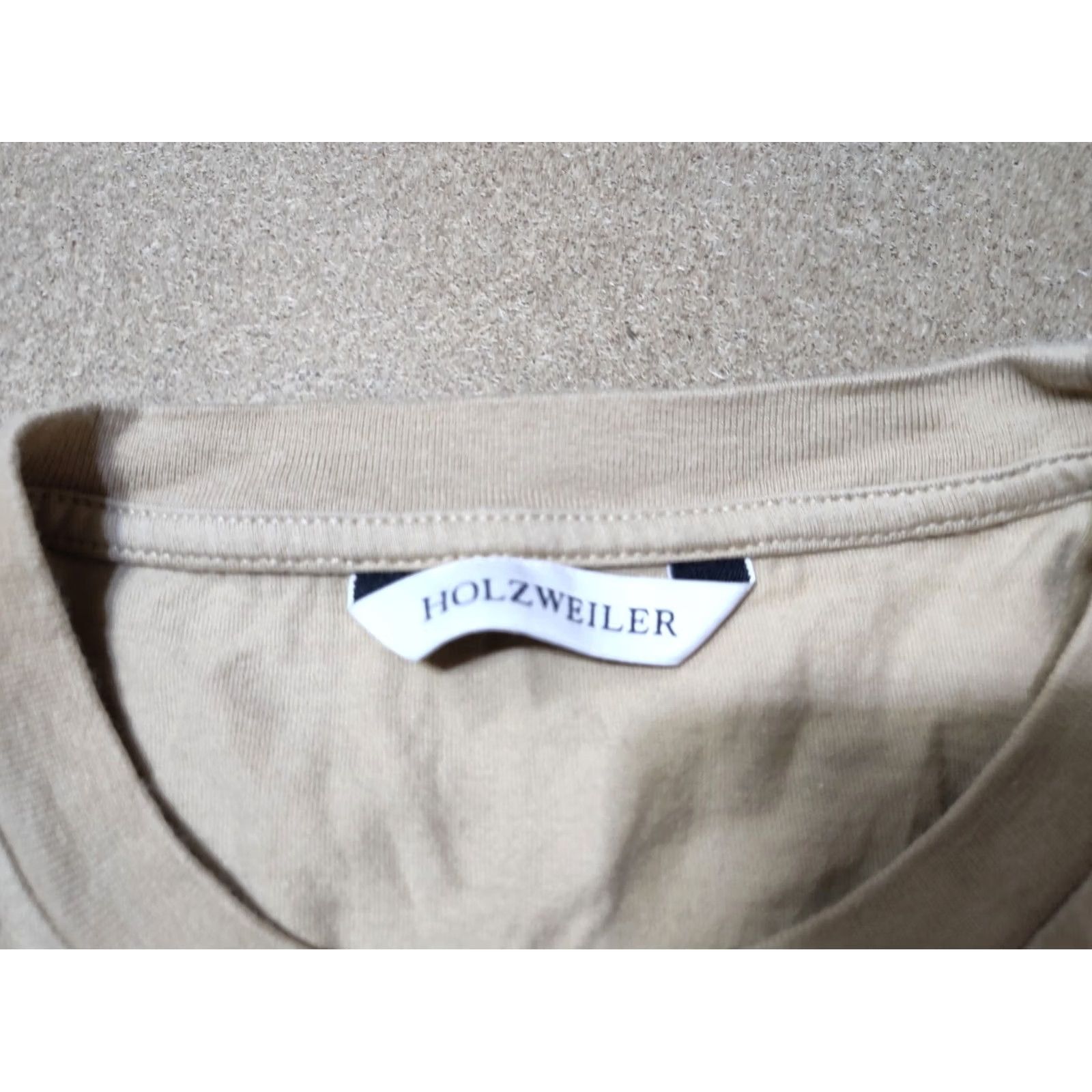 Holzweiler Holzweiler T-Shirt Womens Beige Small Short Sleeve Round Neck Size S / US 4 / IT 40 - 7 Thumbnail