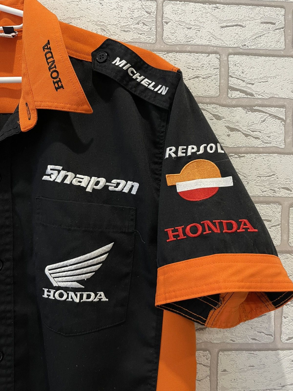 Honda × Vintage Vintage Honda Racing F1 Formula One Button Up Shirt Y2K Fan Size US XL / EU 56 / 4 - 3 Thumbnail