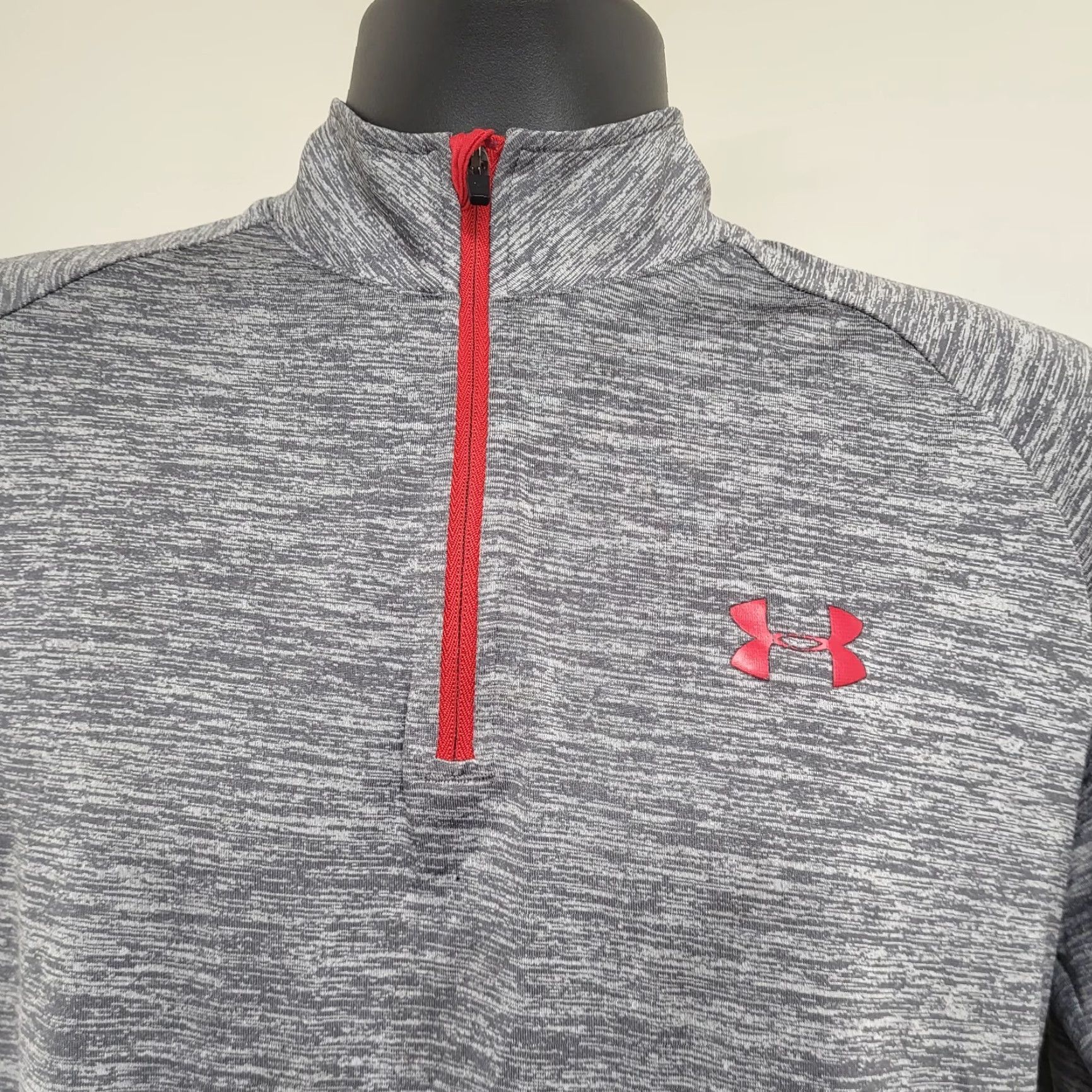 Under Armour Under Armour Sweater Men M Gray Heathered Loose Heatgear Performance Crew Neck Pullover Long Sleeve 1/2 Zip Size US M / EU 48-50 / 2 - 4 Thumbnail