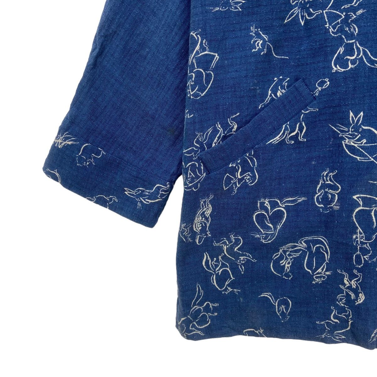 Japanese Brand Japanese Traditional Sashiko Kendo Kurama Print Buttonlesss Size US S / EU 44-46 / 1 - 10 Thumbnail