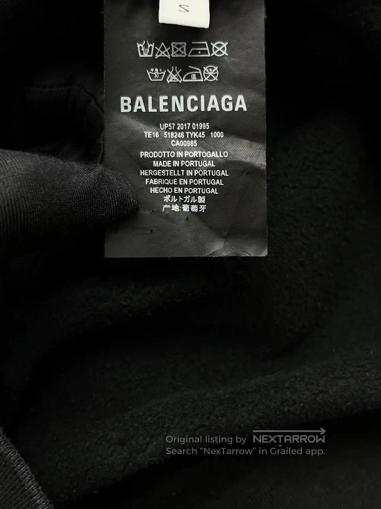 Balenciaga Balenciaga New Logo Black Sweatshirt S. Size US S / EU 44-46 / 1 - 5 Thumbnail