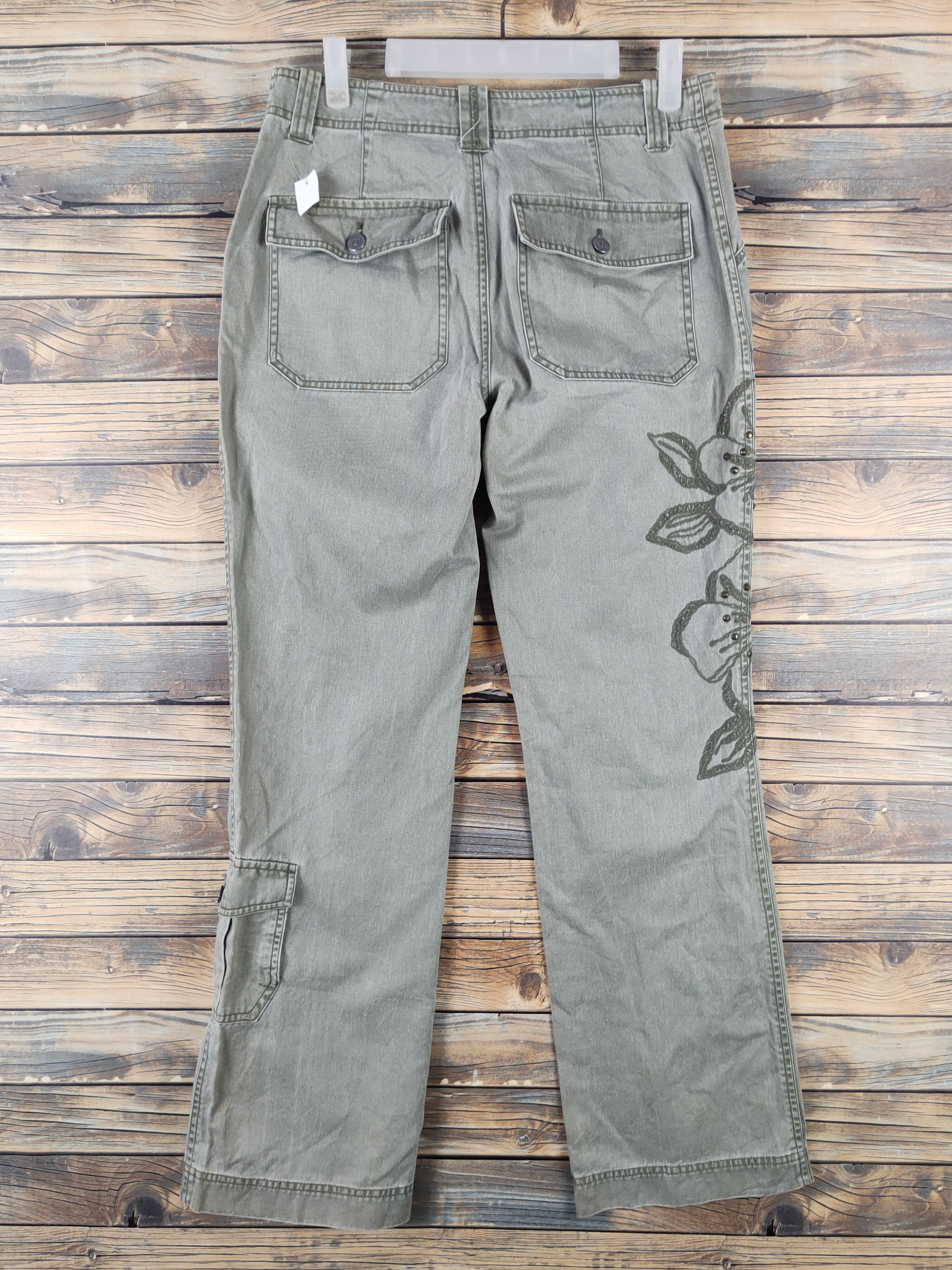 Japanese Brand DL Tint Green Faded Multipocket Casual Pants #962 Size 28" / US 6 / IT 42 - 7 Thumbnail