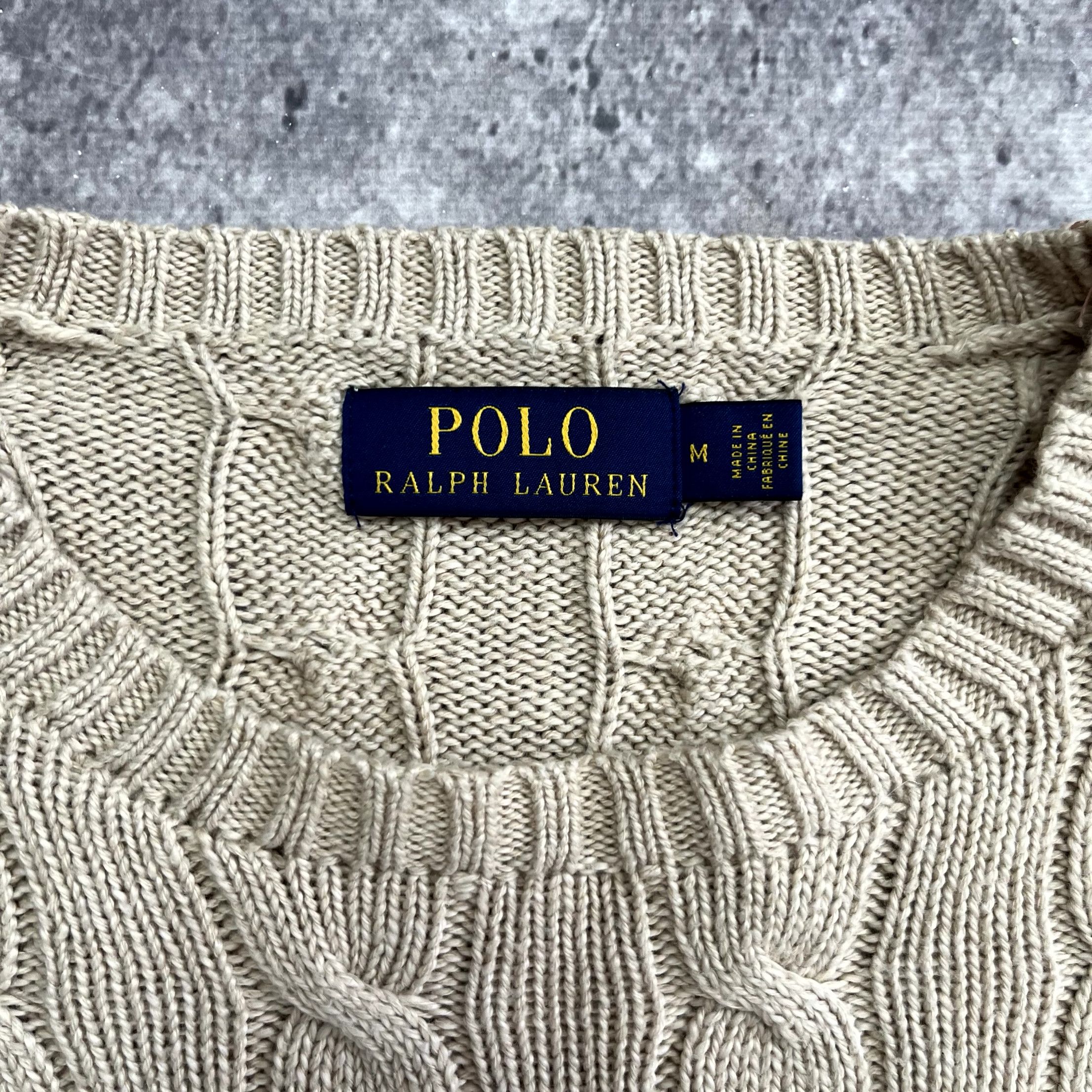 Polo Ralph Lauren Polo Ralph Lauren Cable Knit Cotton Biege Sweater Size M Size US M / EU 48-50 / 2 - 3 Thumbnail