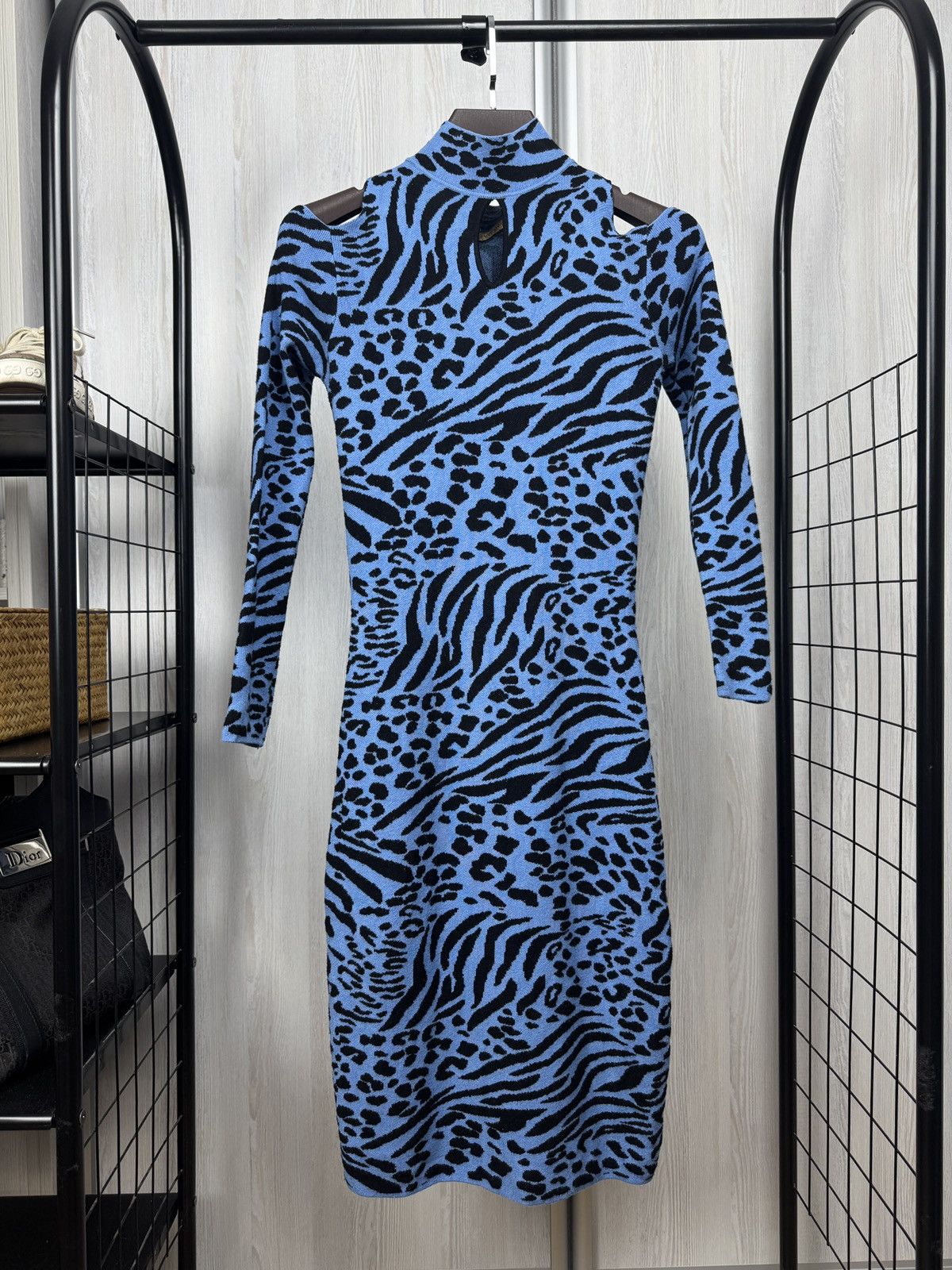 Other Denny Rose Jeans blue leopard pattern bodycon long dress Size S / US 4 / IT 40 - 1 Thumbnail