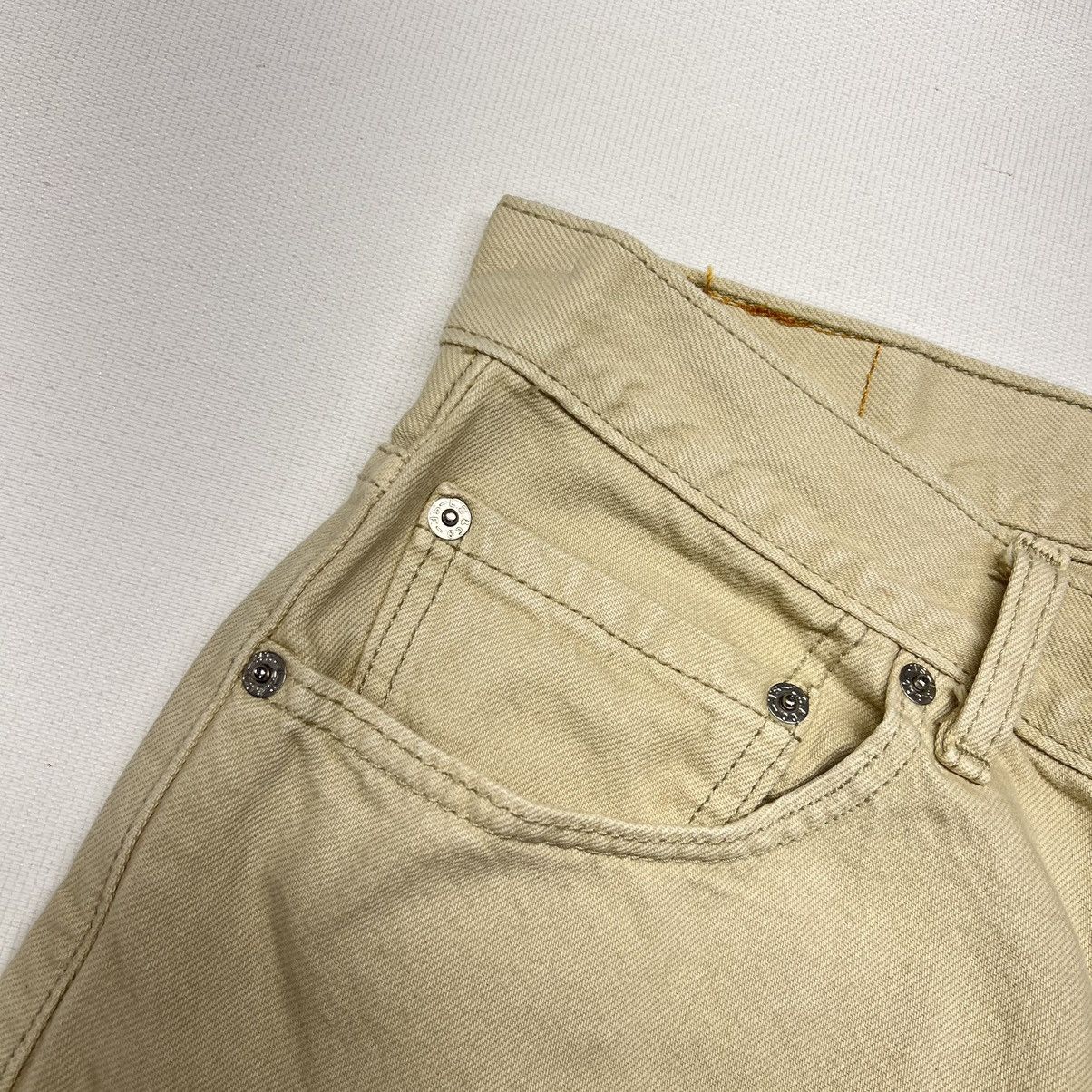 Levi's Levis 505 Jeans Regular Fit Straight Khaki Pants Denim Size US 33 - 5 Thumbnail