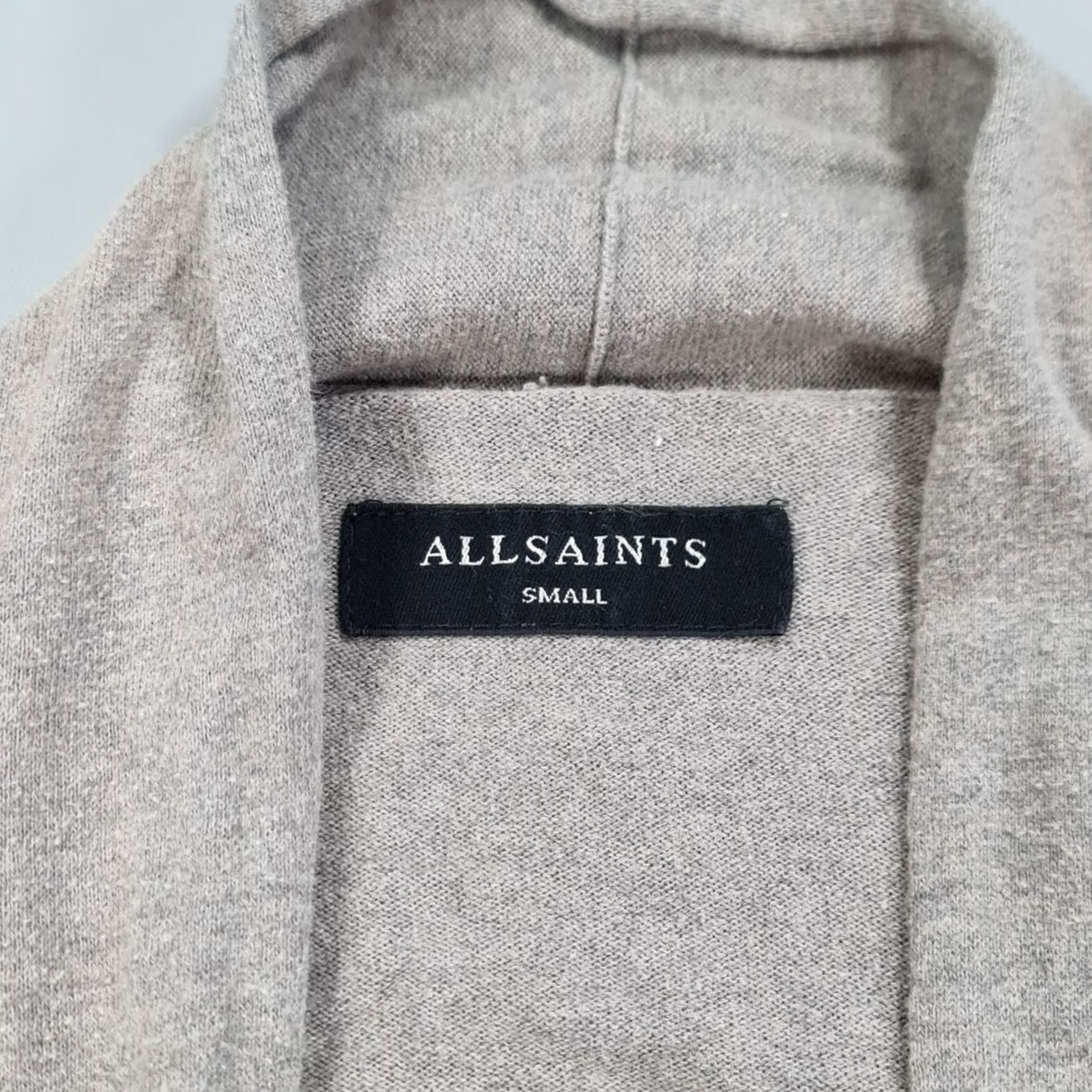 Allsaints AllSaints Womens Cardigan Brown Small Cotton Lightweight Open Front Size S / US 4 / IT 40 - 3 Thumbnail