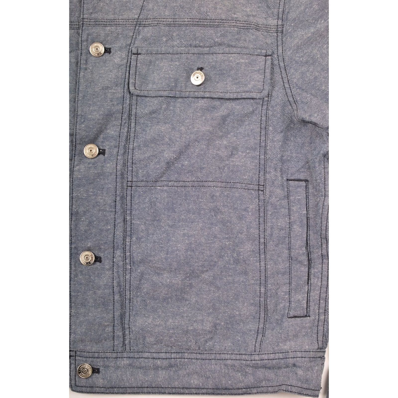 Lacoste Lacoste Live Bomber Jacket BH2908 Blue Cotton Linen Blend Size L Mens Size US L / EU 52-54 / 3 - 2 Thumbnail