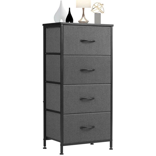 Other 4 Fabric Drawers Nightstand Wardrobe Steel Frame Closet Size ONE SIZE - 5 Thumbnail