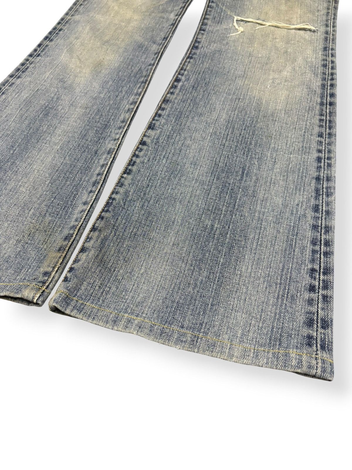 Edwin Vintage Edwin XV Mud Wash Flare Distressed Grunge Jeans Size US 31 - 8 Thumbnail