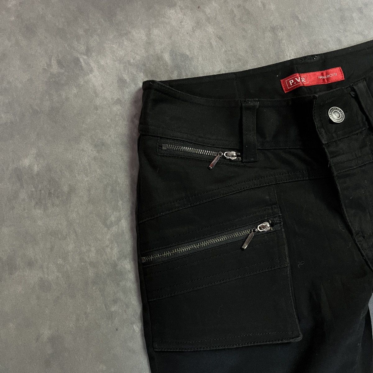 If Six Was Nine P.V.R Y2k Multi Zip Black Flared Punk Vkei Ifsix Lgb Pants Size 27" / US 4 / IT 40 - 4 Thumbnail