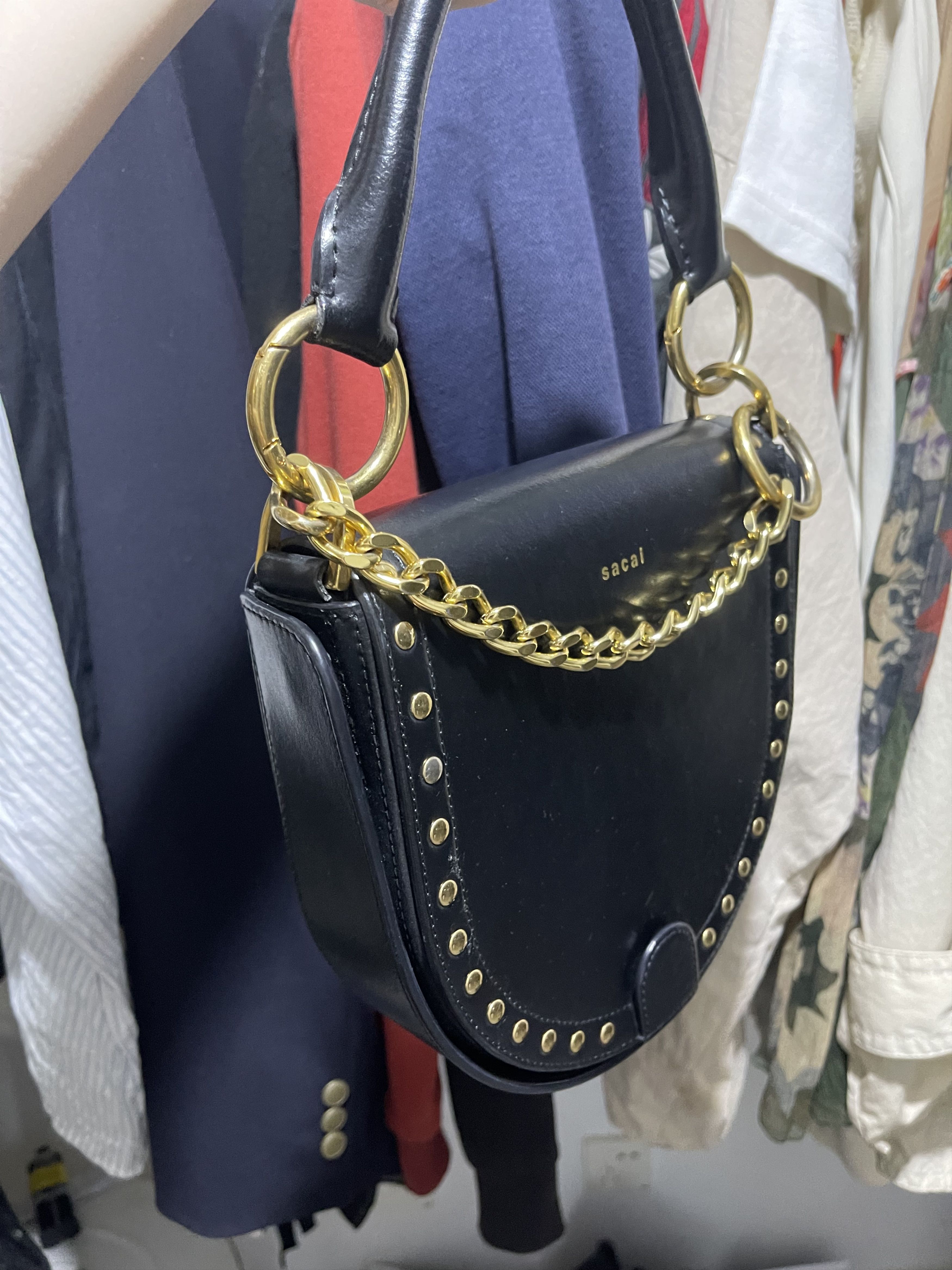 Sacai Sacai Black Horseshoe Handbag Size ONE SIZE - 4 Thumbnail