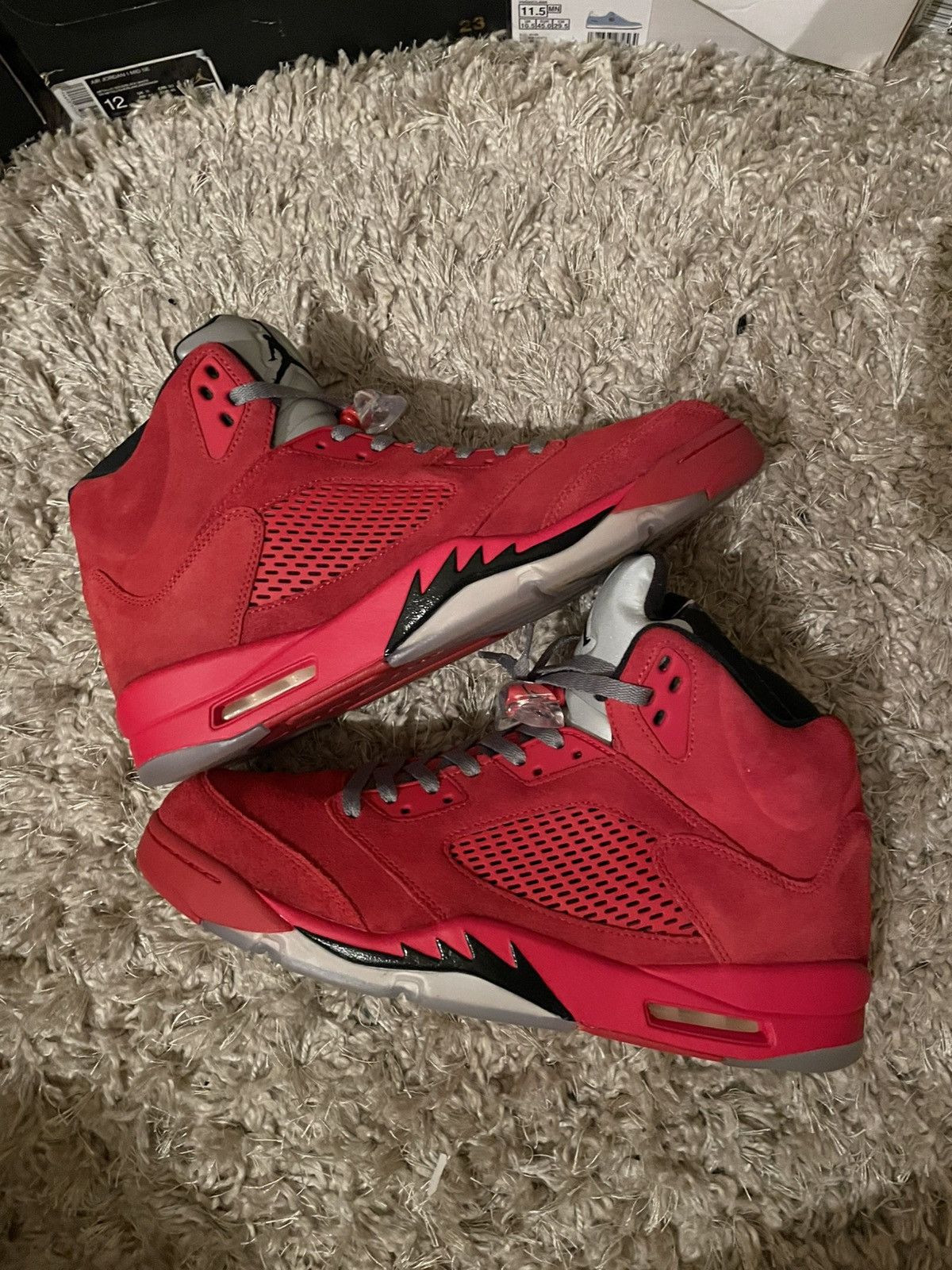 Jordan Brand Jordan 5 Red Suede Size US 13 / EU 46 - 2 Thumbnail