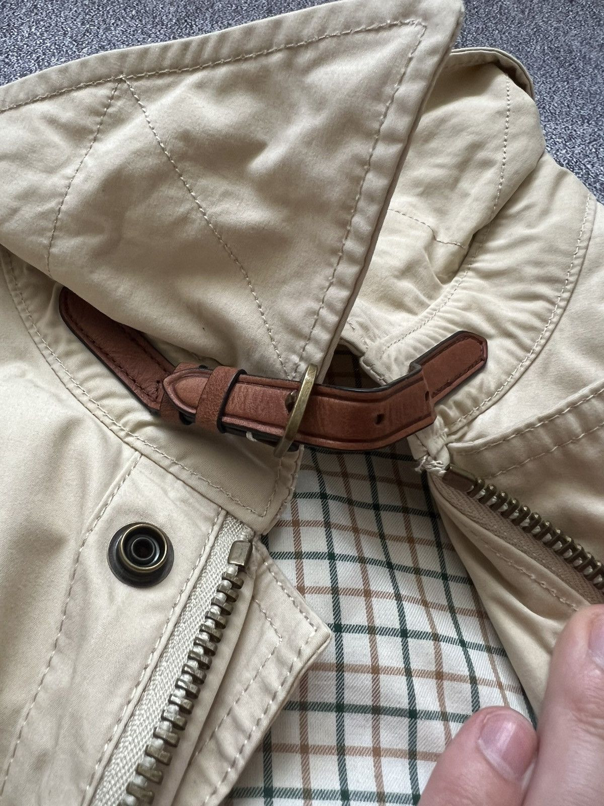 Polo Ralph Lauren × Ralph Lauren × Vintage Polo by Ralph Lauren Vintage Beige Cotton Mac Coat Jacket Size US L / EU 52-54 / 3 - 7 Thumbnail