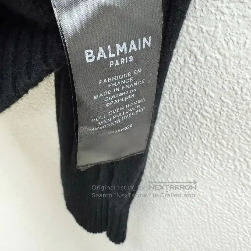 Balmain Balmain Black Wool Long Sleeve Sweater for Men . Size US M / EU 48-50 / 2 - 6 Thumbnail