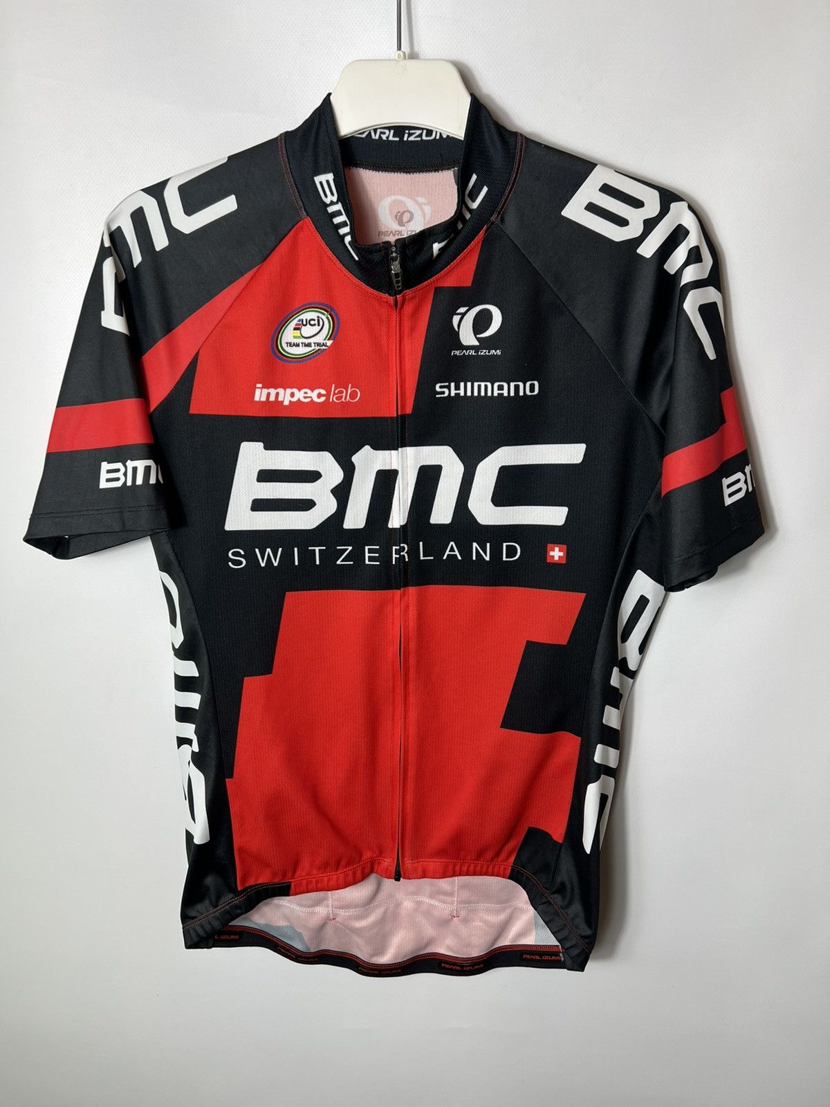 PEARL iZUMi BMC Pro Cycling Pearl Izumi Mens Racing Jersey Team Apparel Size US M / EU 48-50 / 2 - 1 Thumbnail