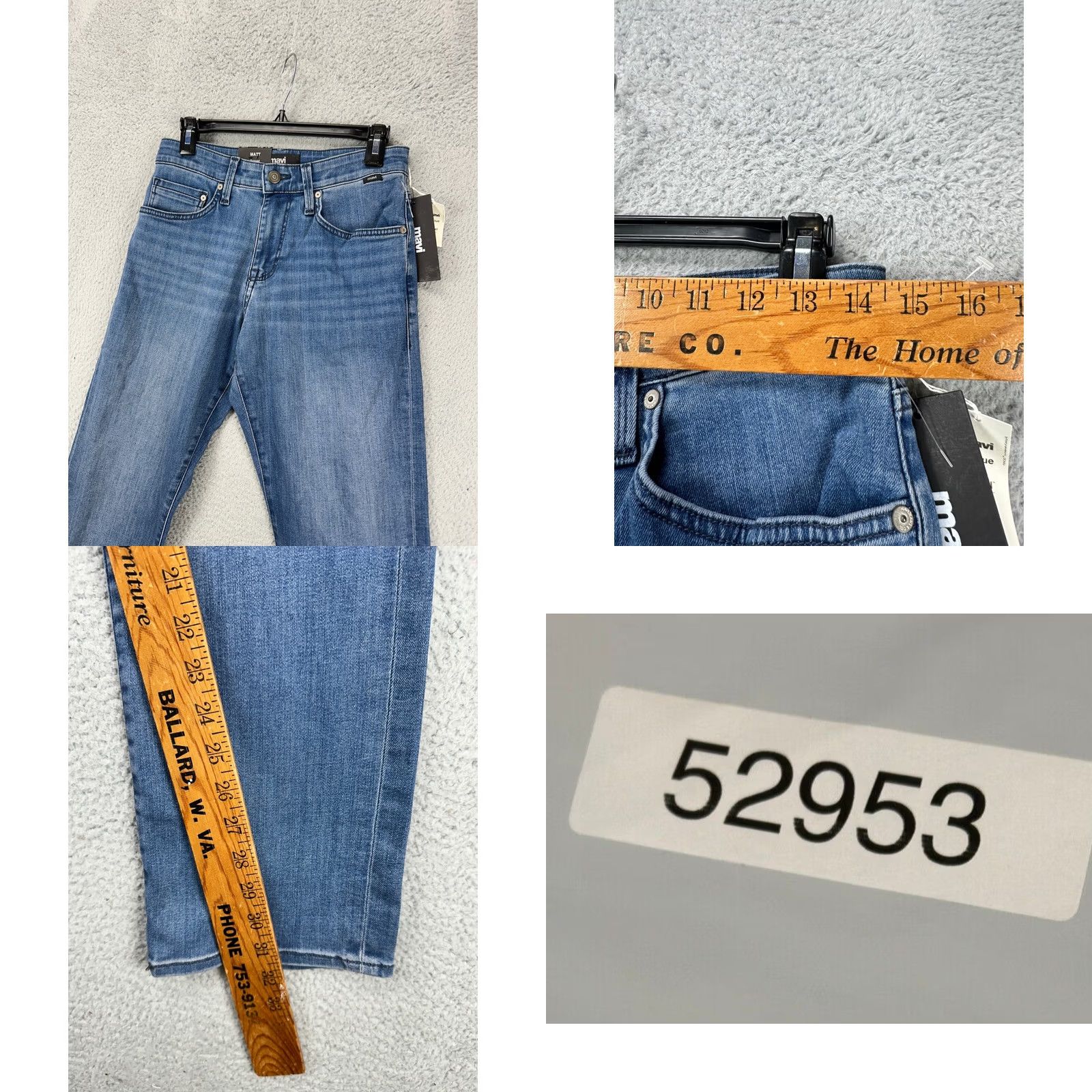 Vintage VINTAGE Mavi Matt Jeans Mens 28X32 Blue Distressed Relaxed Straight NEW Size US 29 - 8 Thumbnail