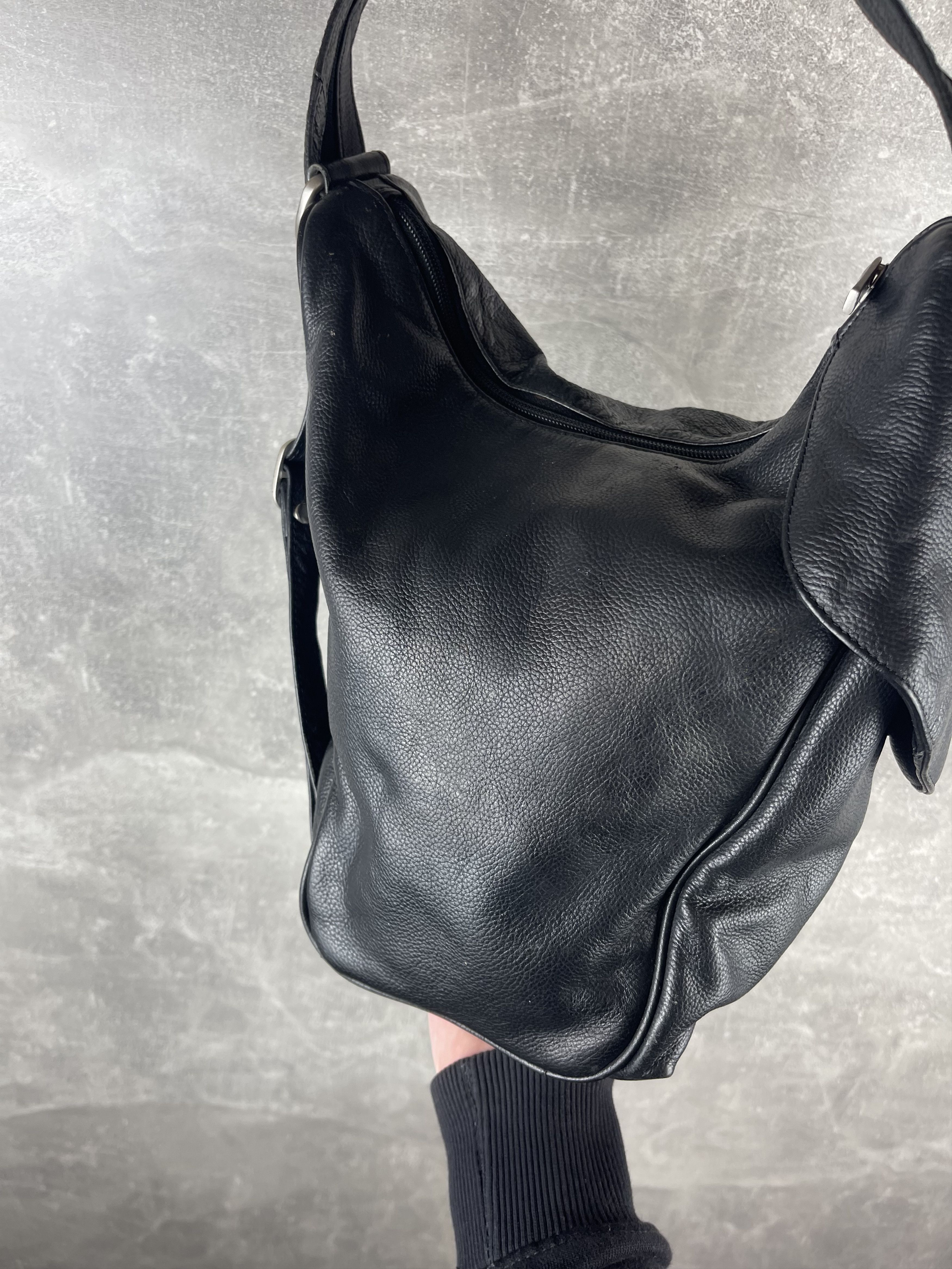 Seditionaries Artisan leather black avant garde transformer bag bacpack Size ONE SIZE - 14 Thumbnail
