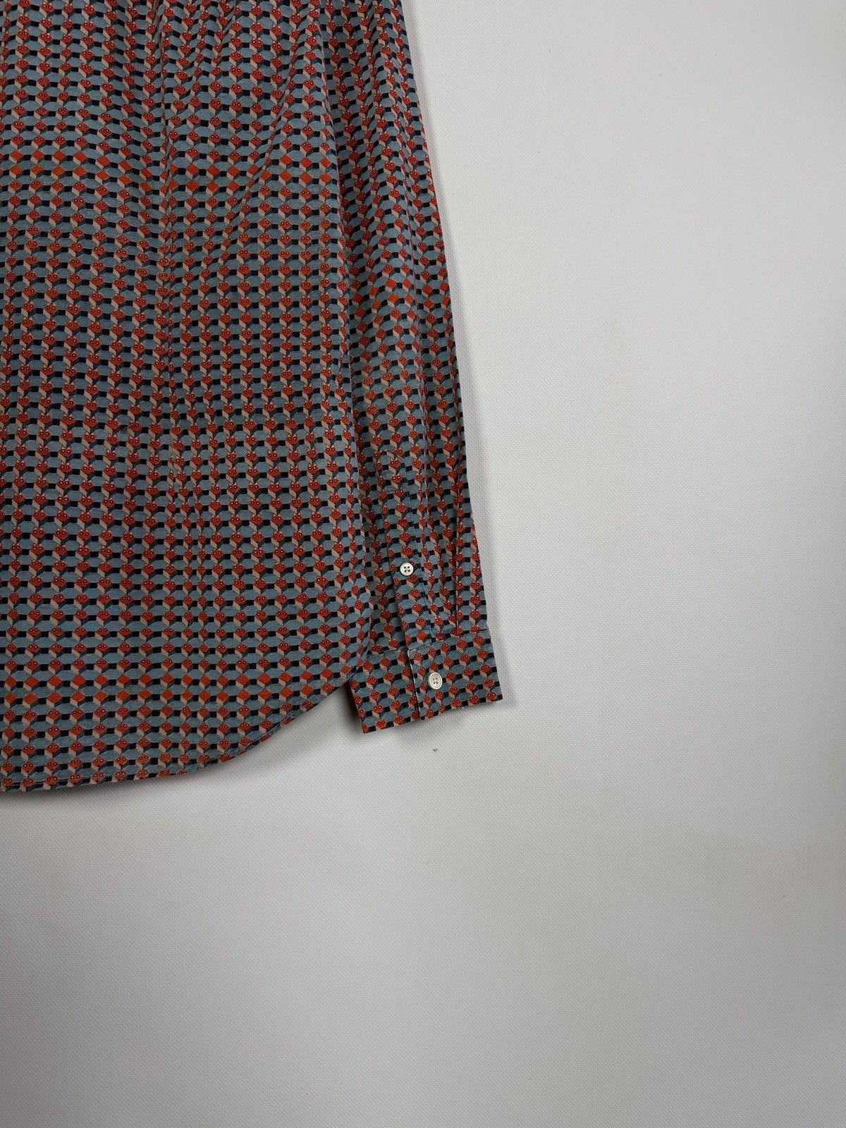Paul Smith Paul Smith Long Sleeve Geometric Shirt Button Up Slim Fit Size US M / EU 48-50 / 2 - 13 Thumbnail
