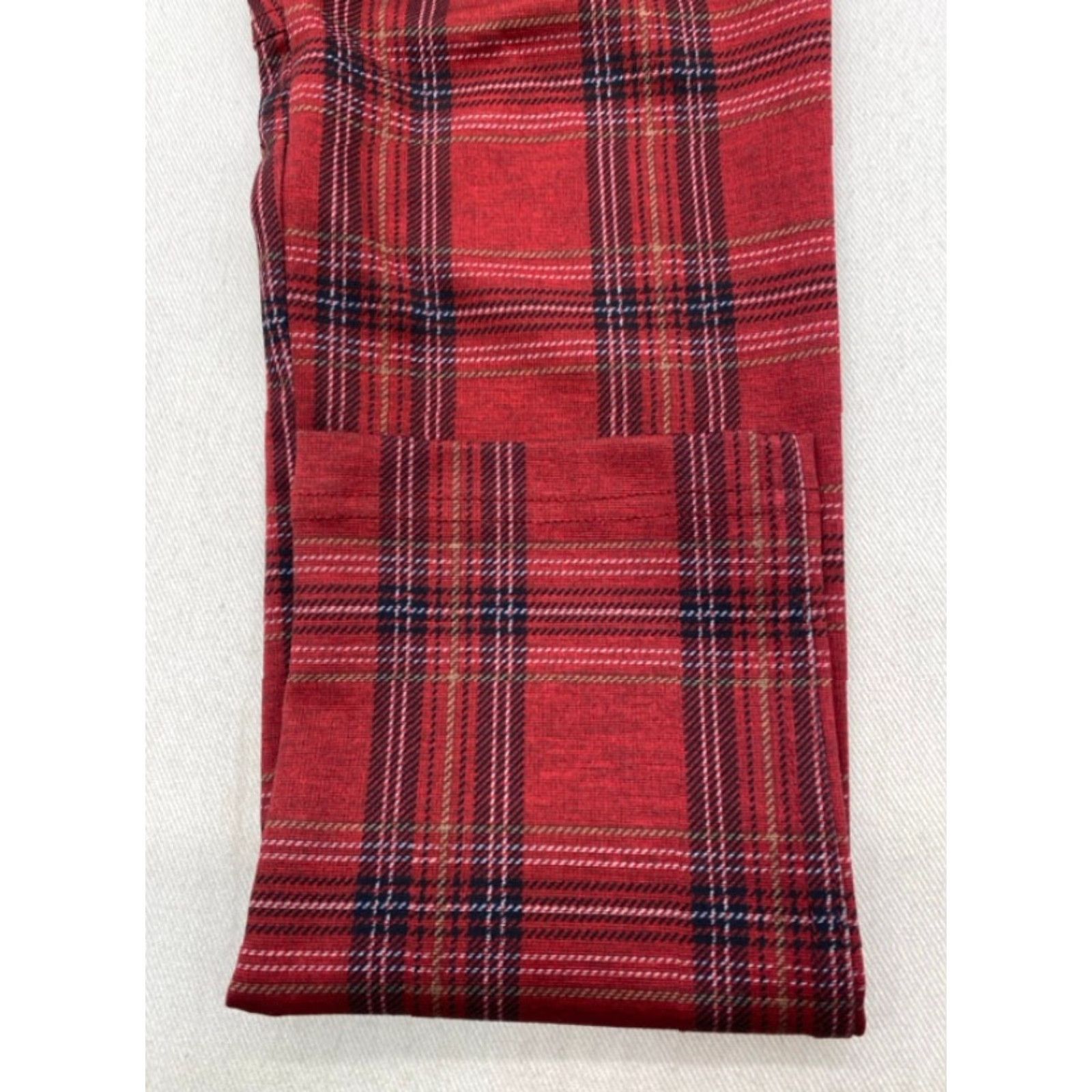 Sanctuary Sanctuary Sanctuary Red Plaid Womens 28 Legging Ankle Made in USA 3407 Size 28" / US 6 / IT 42 - 3 Thumbnail