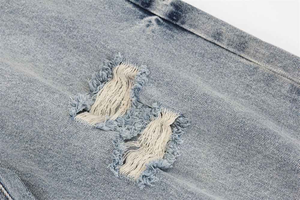 Japanese Brand × Jean Heavy washed distressed vintage ripped jeans Size US 32 / EU 48 - 6 Thumbnail