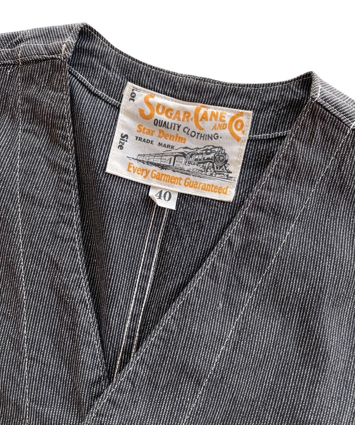 Sugar Cane Sugar Cane SC13529 Toyo Enterprise Hickory Stripe Vest Size US M / EU 48-50 / 2 - 3 Thumbnail