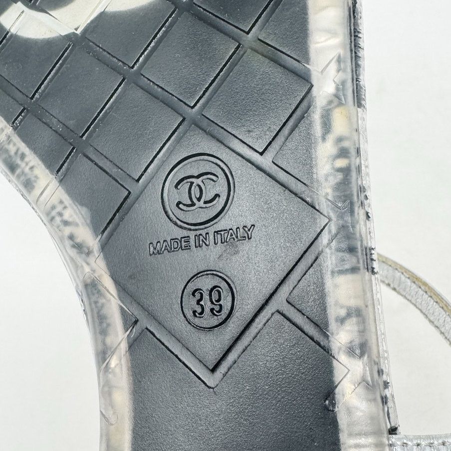 Chanel Chanel Clear Chain CC Logo Houndstooth Thong Sandal size 39 Size US 9 / IT 39 - 13 Thumbnail