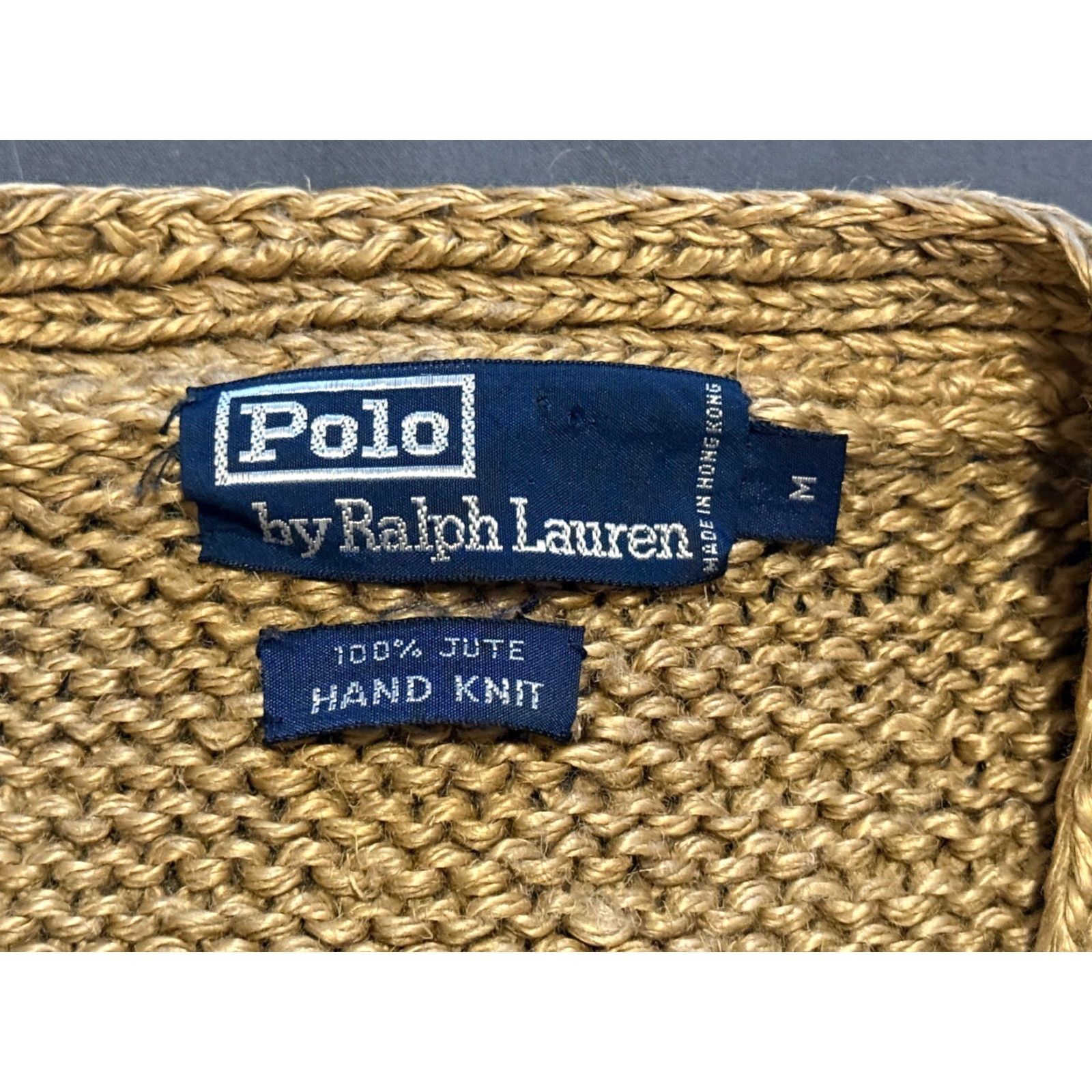 Polo Ralph Lauren VINTAGE Polo Ralph Lauren Jute Knit Sleeveless Vest Unisex Adults Medium Brown Preppy Size M / US 6-8 / IT 42-44 - 5 Thumbnail