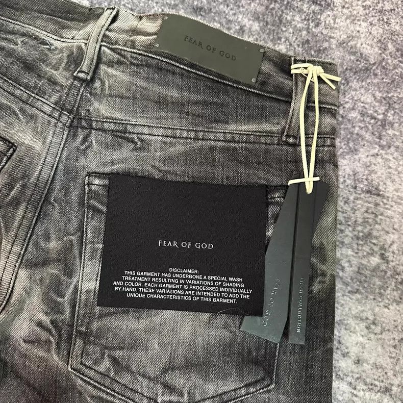 Fear of God Fear of God Black water corrugated jeans Size US 29 - 6 Thumbnail