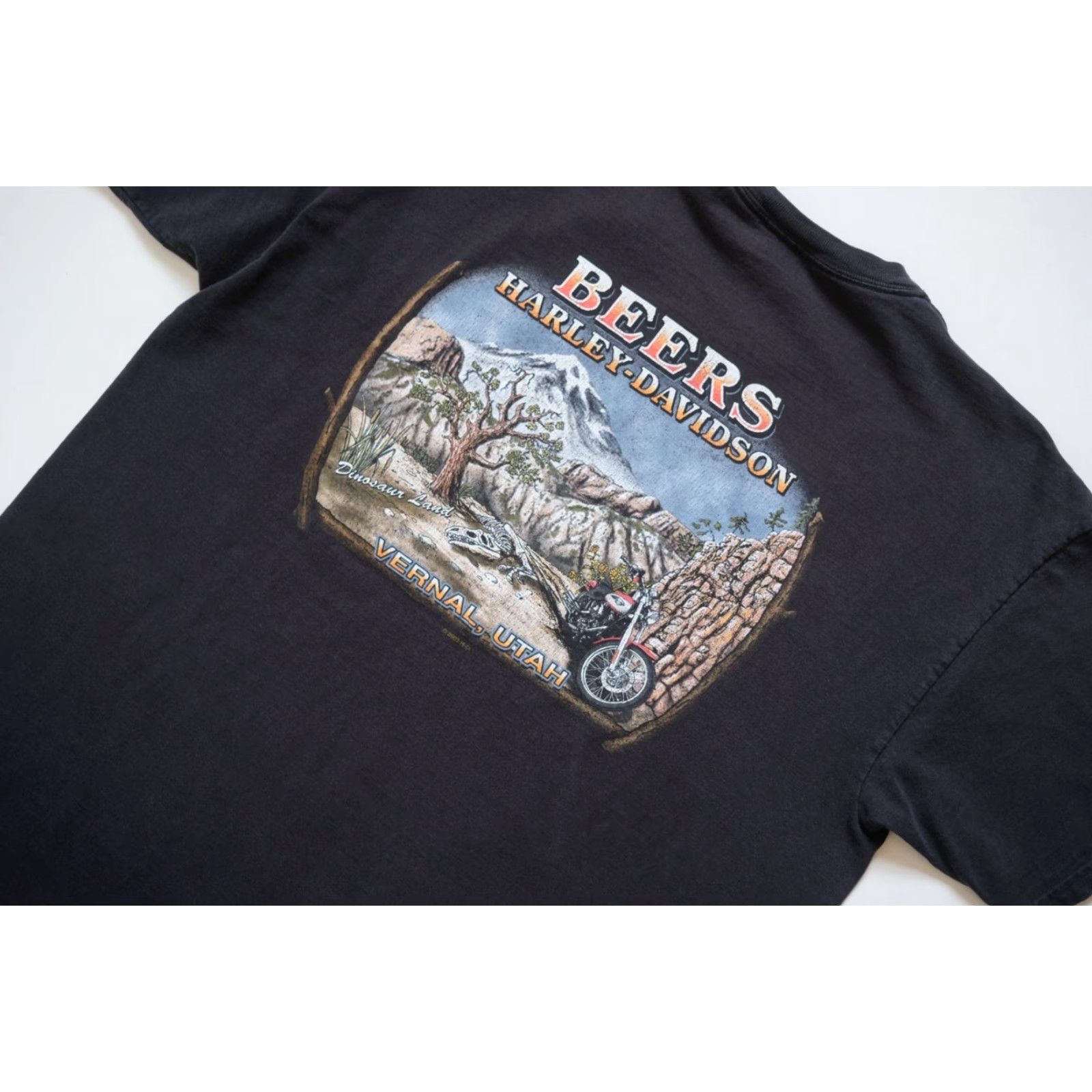Harley Davidson VINTAGE HARLEY-DAVIDSON T-SHIRT Graphic USA FLAG WHY WE RIDE XL Black Short Sleeve Crew Neck Men Size US XL / EU 56 / 4 - 6 Thumbnail
