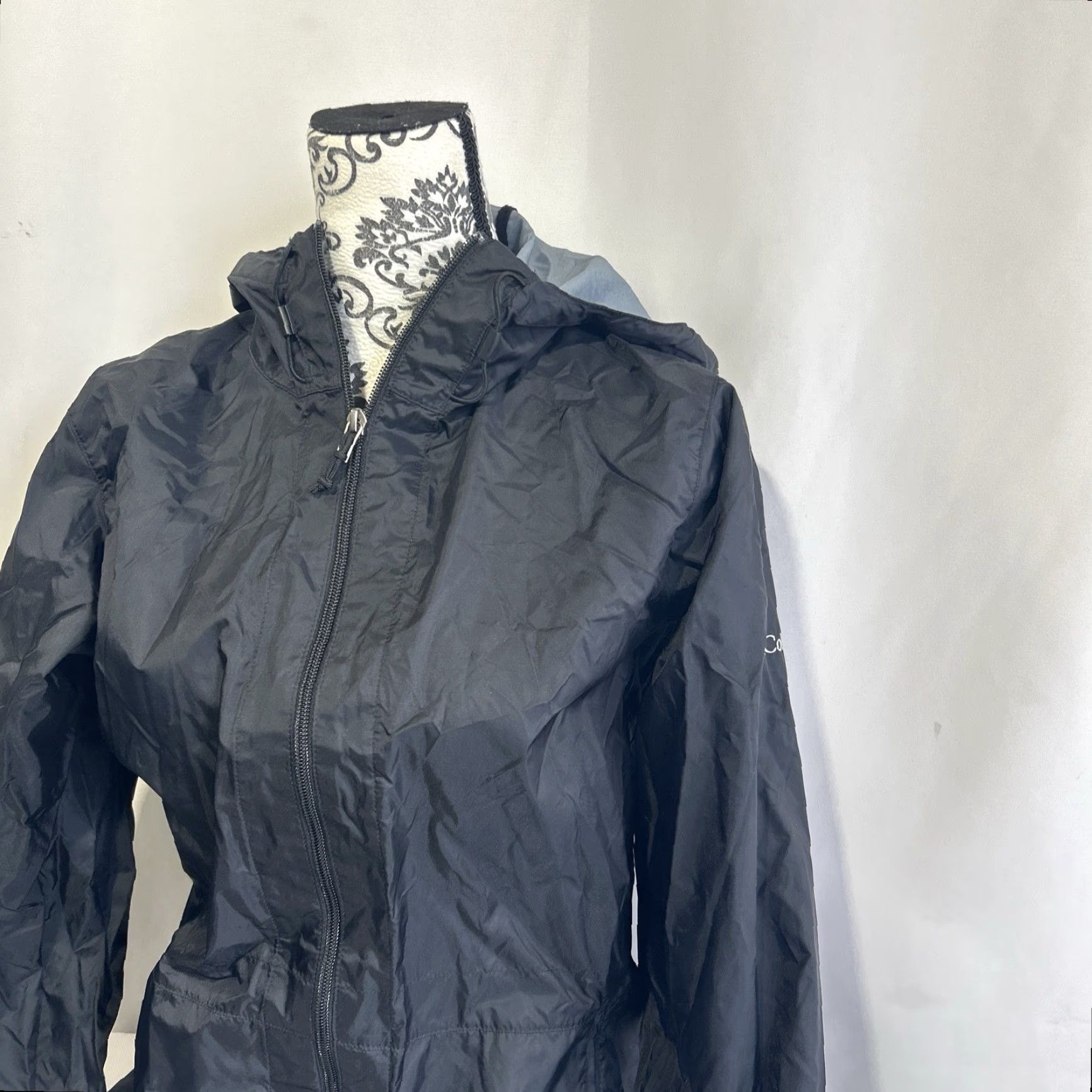 Rains Columbia Rain Jacket Hooded Women S Small Black Coat Coat? Size S / US 4 / IT 40 - 2 Thumbnail