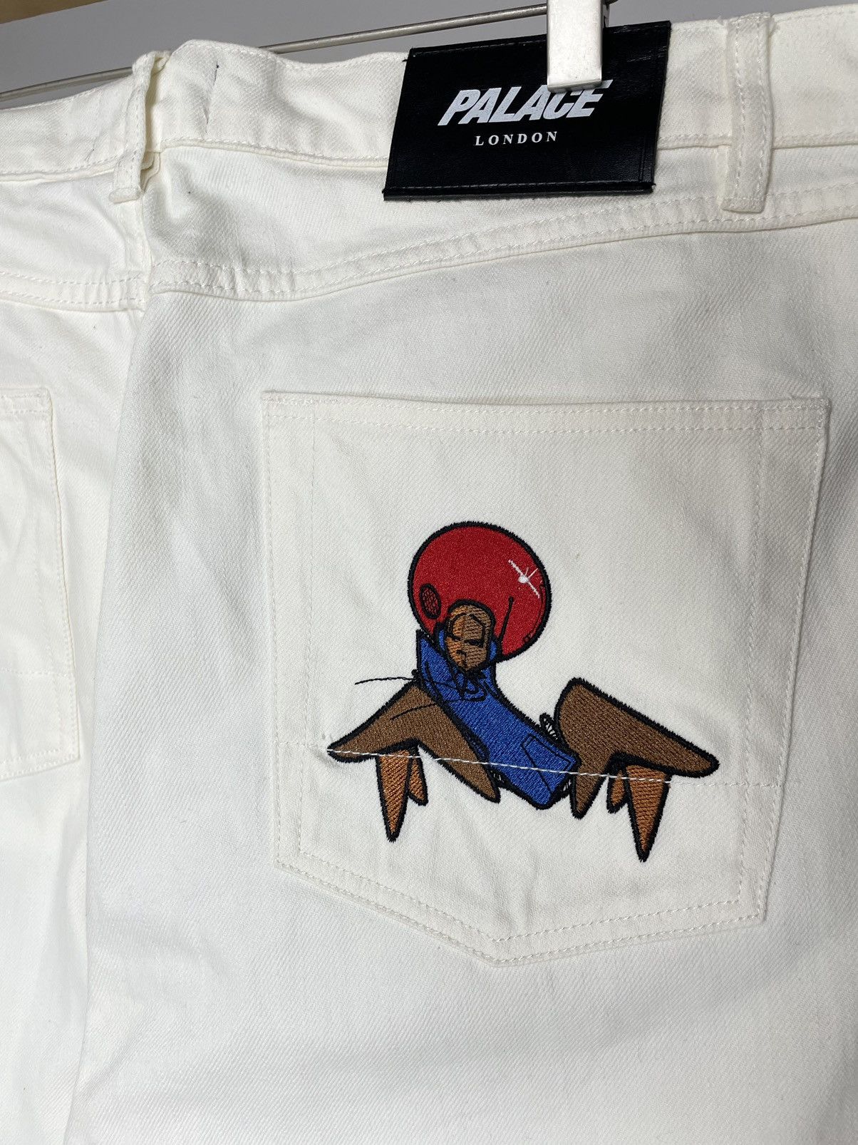 Palace Palace x Zomby DJ Graphic Printed Jeans Supreme White Pants Size US 34 / EU 50 - 13 Thumbnail